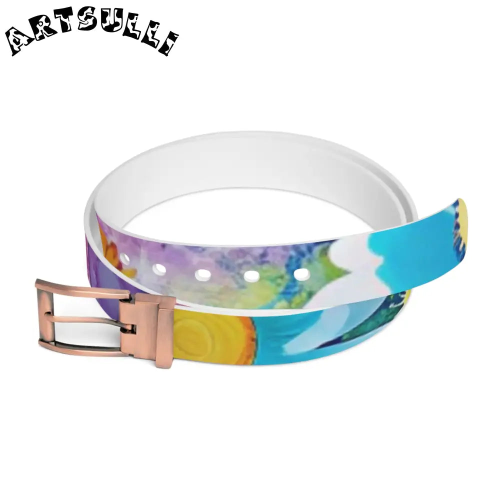 C4 Magical Flower Explosion Personalized Belt, Artsulli - Art is Long, Life is Short, Accessories, Material, Bronze Metal, Size, 50'', , , 42890719899707340324