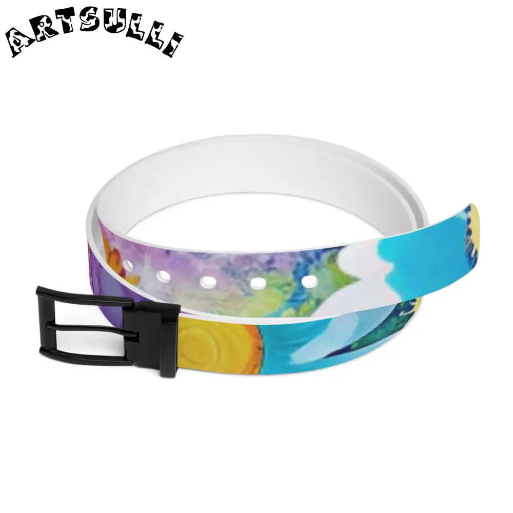 C4 Magical Flower Explosion Personalized Belt, Artsulli - Art is Long, Life is Short, Accessories, Material, Black Metal, Size, 50'', , , 28942405225138153157