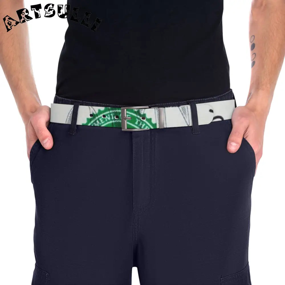 C4 Money Collage Custom Belt, Artsulli - Art is Long, Life is Short, Accessories, , , , , , , 