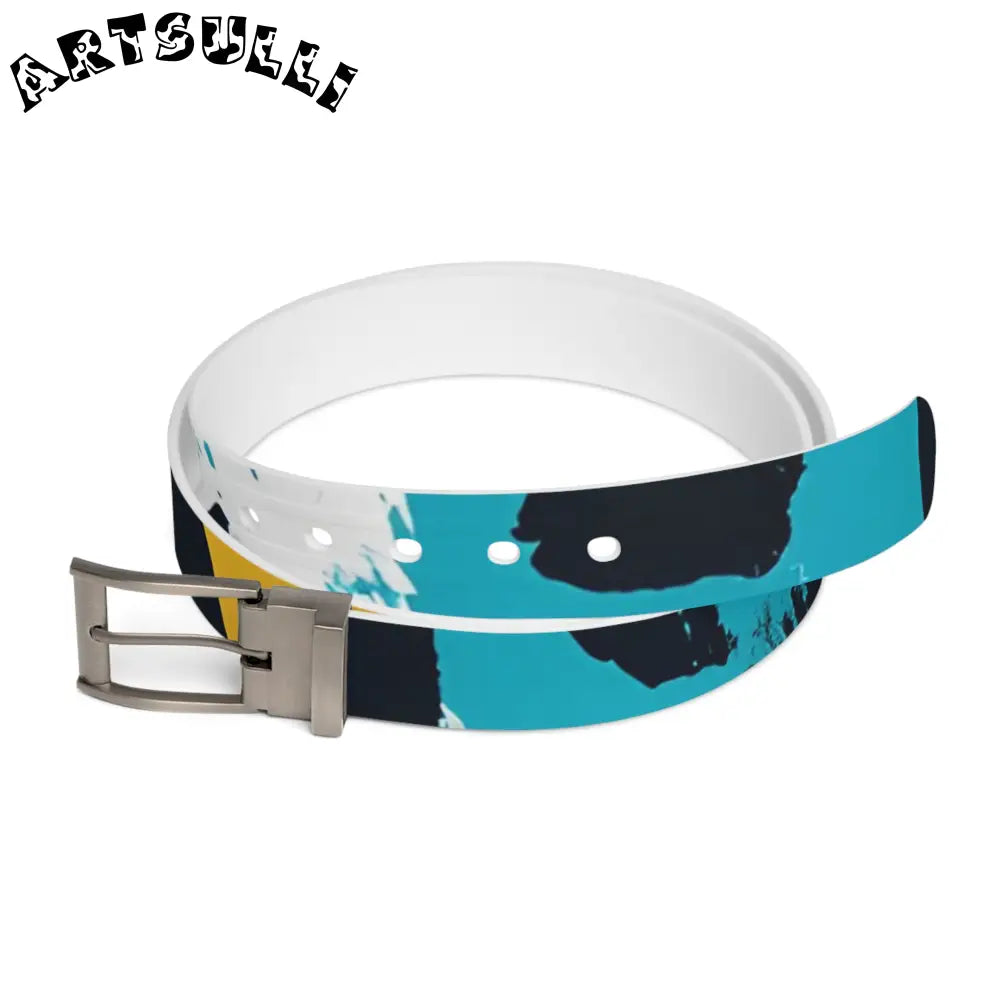 C4 Paint Brush Strokes Abstract Belt, Artsulli - Art is Long, Life is Short, Accessories, Material, Gun Metal, Size, 50'', , , 30808505226175770807