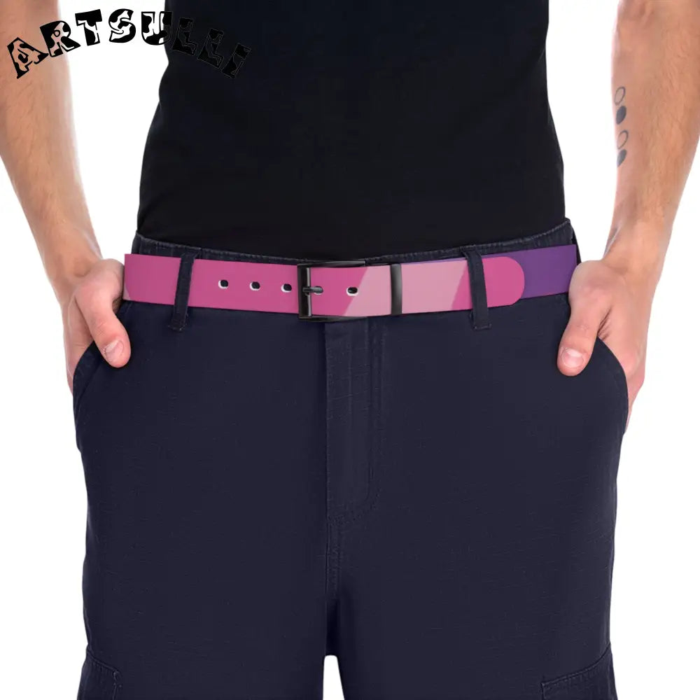 C4 Pink and Purple Striped Belt, Artsulli - Art is Long, Life is Short, Accessories, , , , , , , 