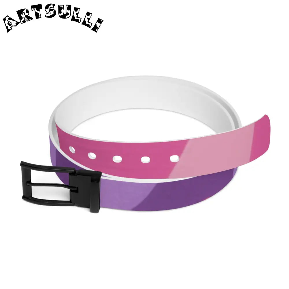 JAKKOUTTHEBXX C4 Pink and Purple Striped Belt 2025
