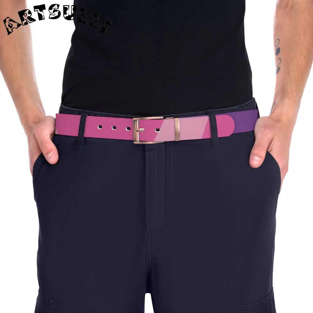 C4 Pink and Purple Striped Belt, Artsulli - Art is Long, Life is Short, Accessories, , , , , , , 