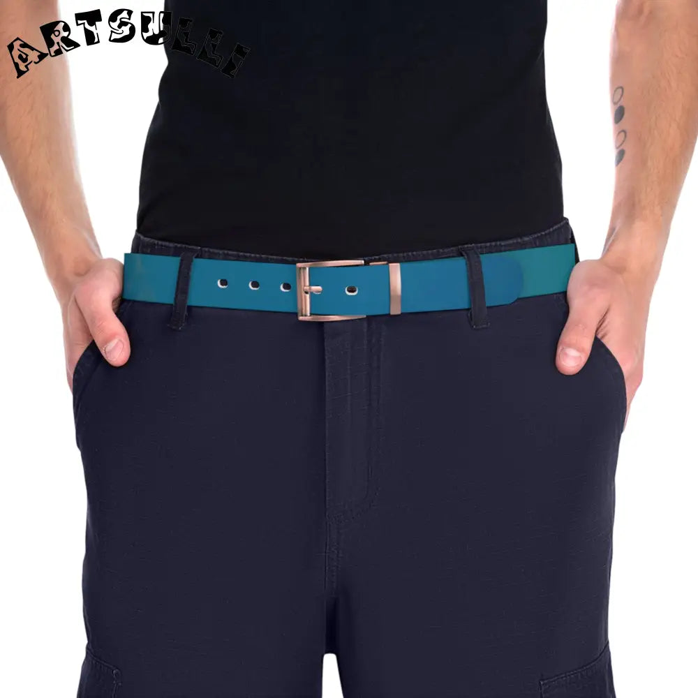 C4 Reversible Teal and Pink Graphic Belt, Artsulli - Art is Long, Life is Short, Accessories, , , , , , , 