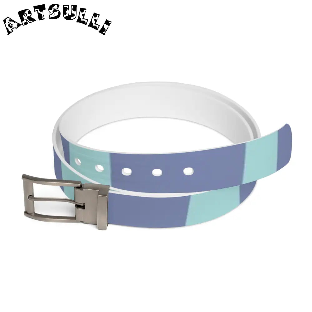 C4 Water Resistant Periwinkle & Mint Custom Belt, Artsulli - Art is Long, Life is Short, Accessories, Material, Gun Metal, Size, 50'', , , 71656111997065