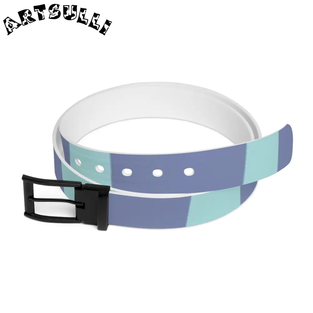 C4 Water Resistant Periwinkle & Mint Custom Belt, Artsulli - Art is Long, Life is Short, Accessories, Material, Black Metal, Size, 50'', , , 71672467122149