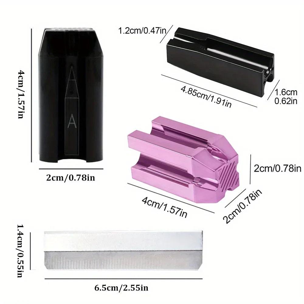 1pcs Brow Pen Sharpener Trimmer with Microblading Blade Tattoo Supplies Set Eyebrows Sharpening Tip Thin Art Makeup Tools