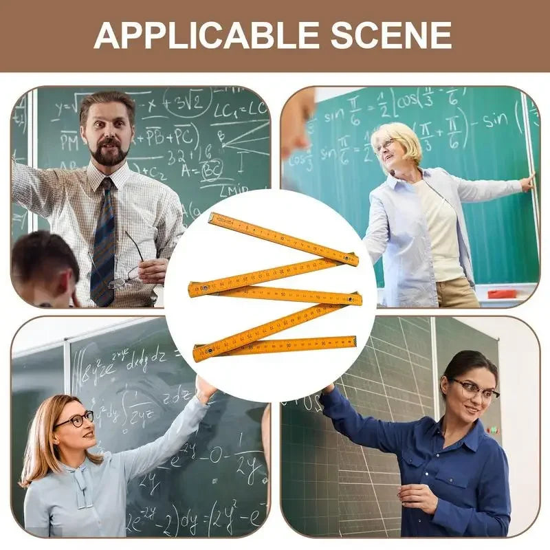 Buy The Best By Artsulli - Art is Long Life Short - Wooden Foldable Ruler Folding 1 Meter Stick Wood Metric Scale Carpenters For School
