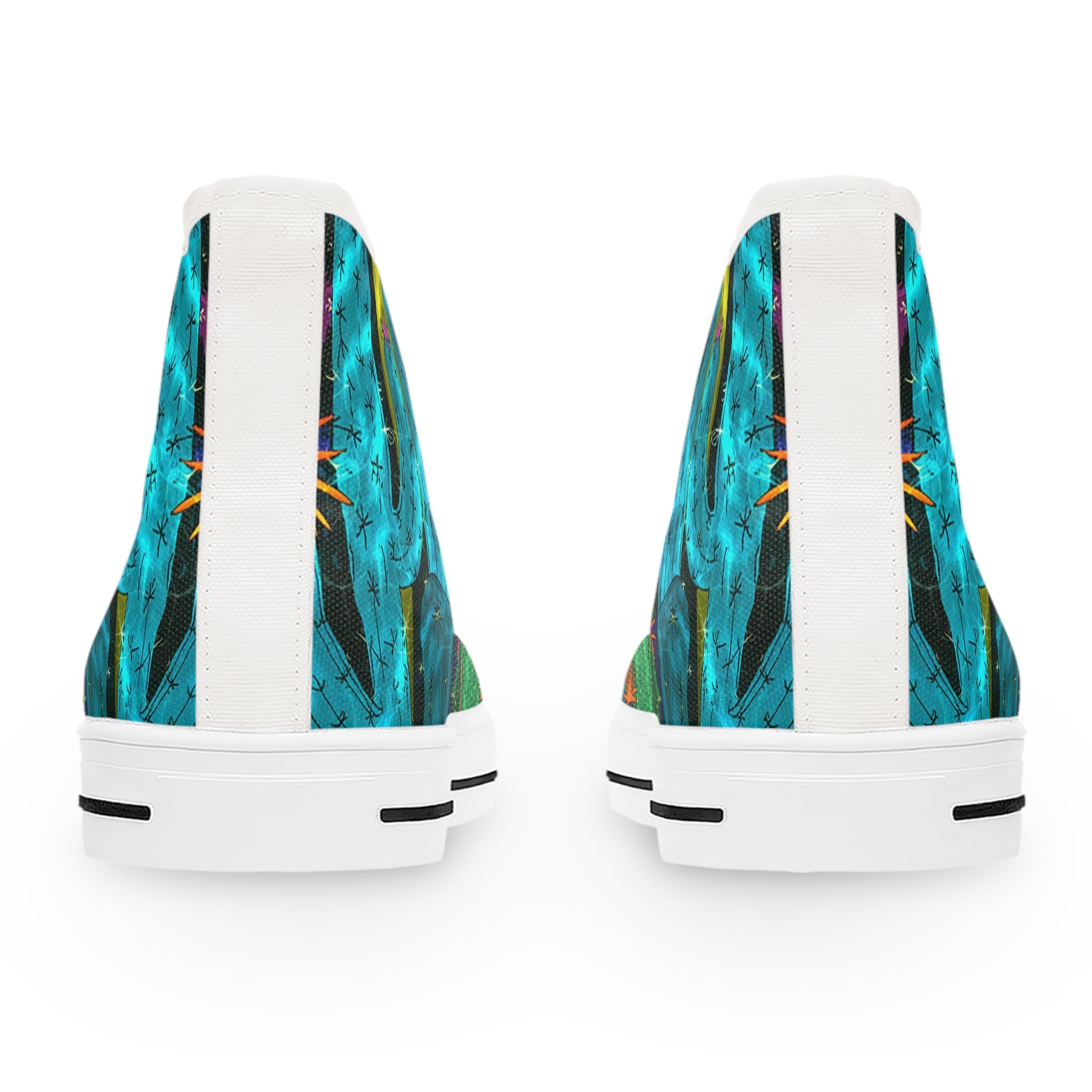 Cactus Floral Canvas High Top Sneakers, Artsulli - Art is Long, Life is Short, Shoes, , , , , , , 