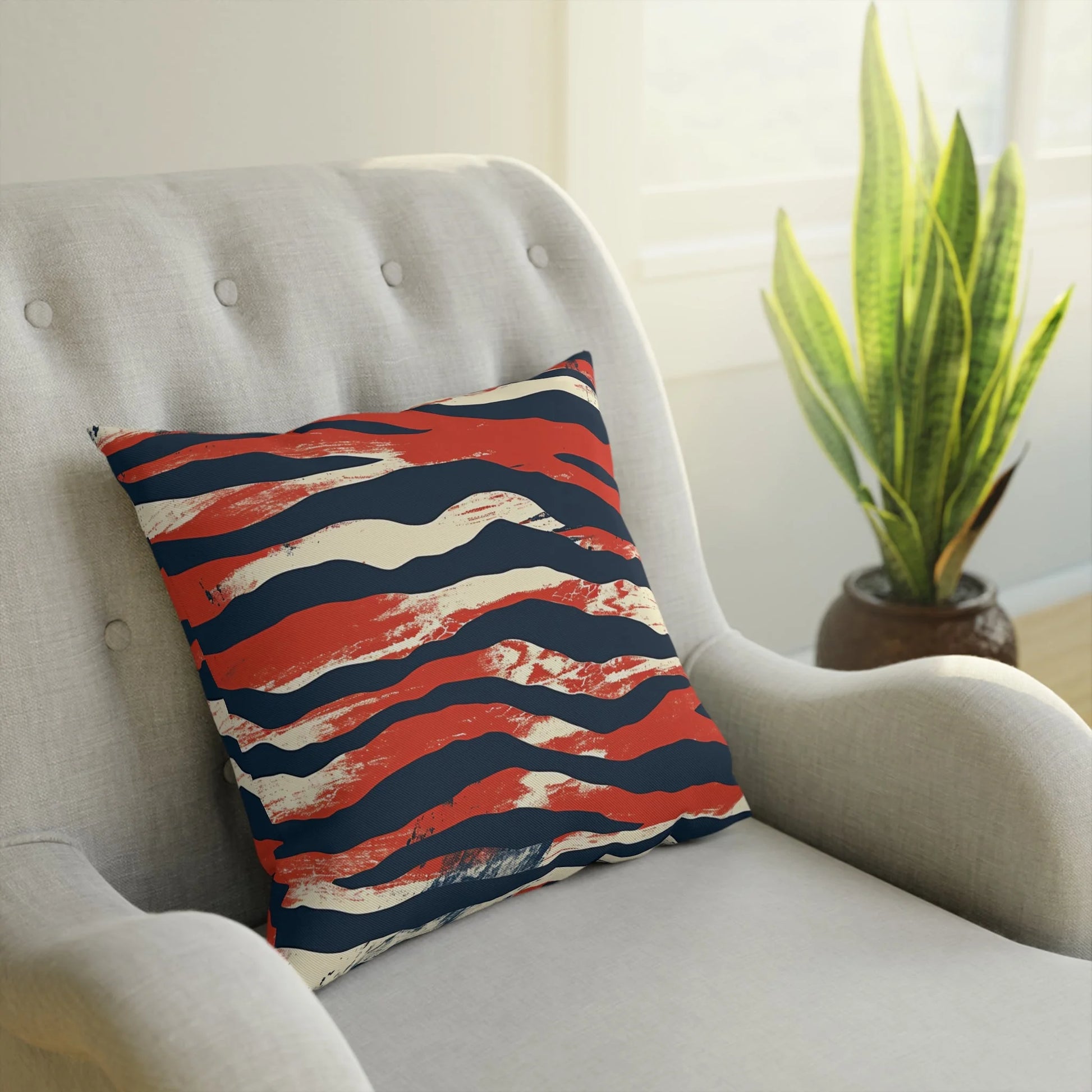 Capricious Tiger Wave Cushion a Decor Enthusiast Dream, Artsulli - Art is Long, Life is Short, Home Decor, , , , , , , 