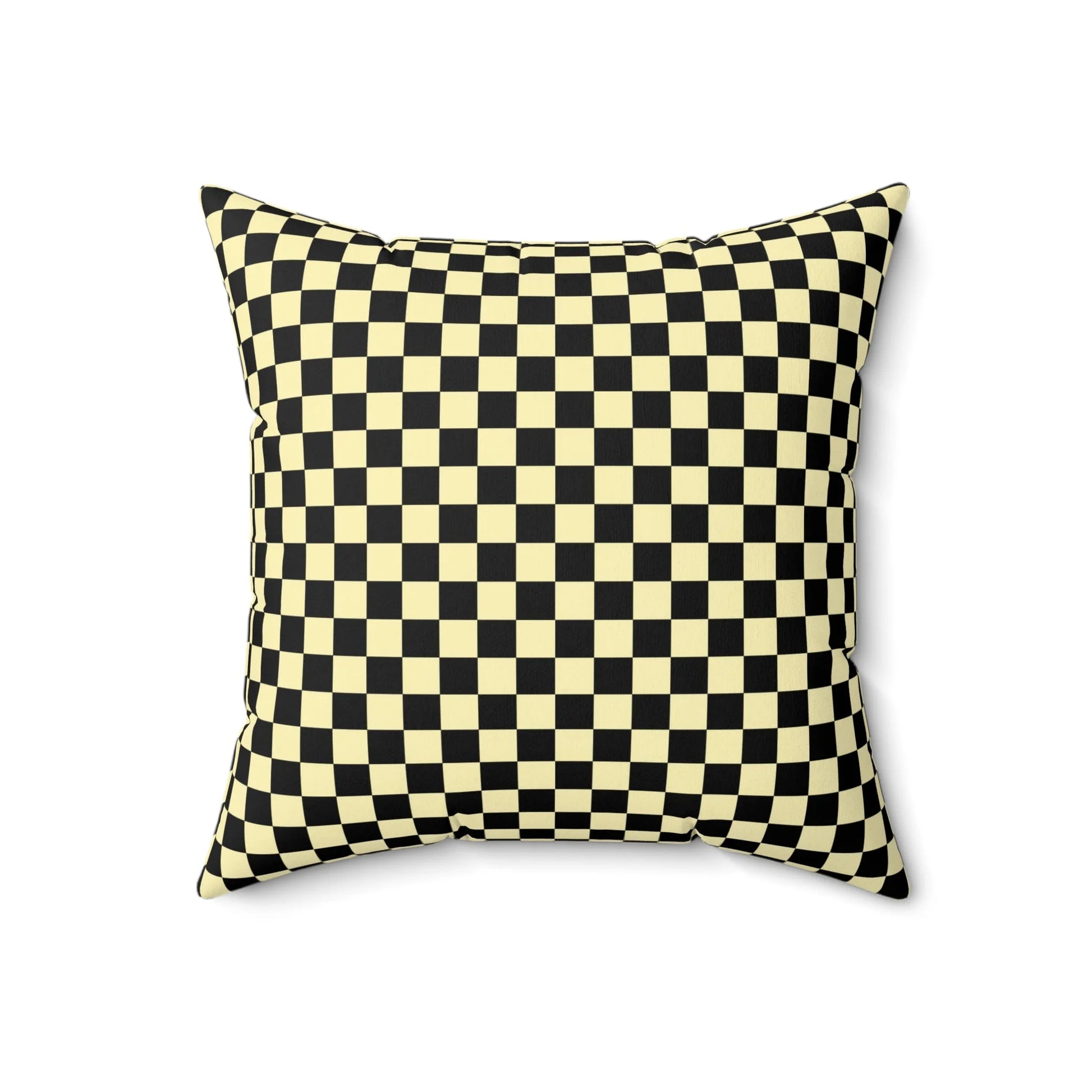 Checkerboard II Black Spun Polyester Square Pillow, Artsulli - Art is Long, Life is Short, Home Decor, Size, 18" × 18", , , , , 79176526859071788572
