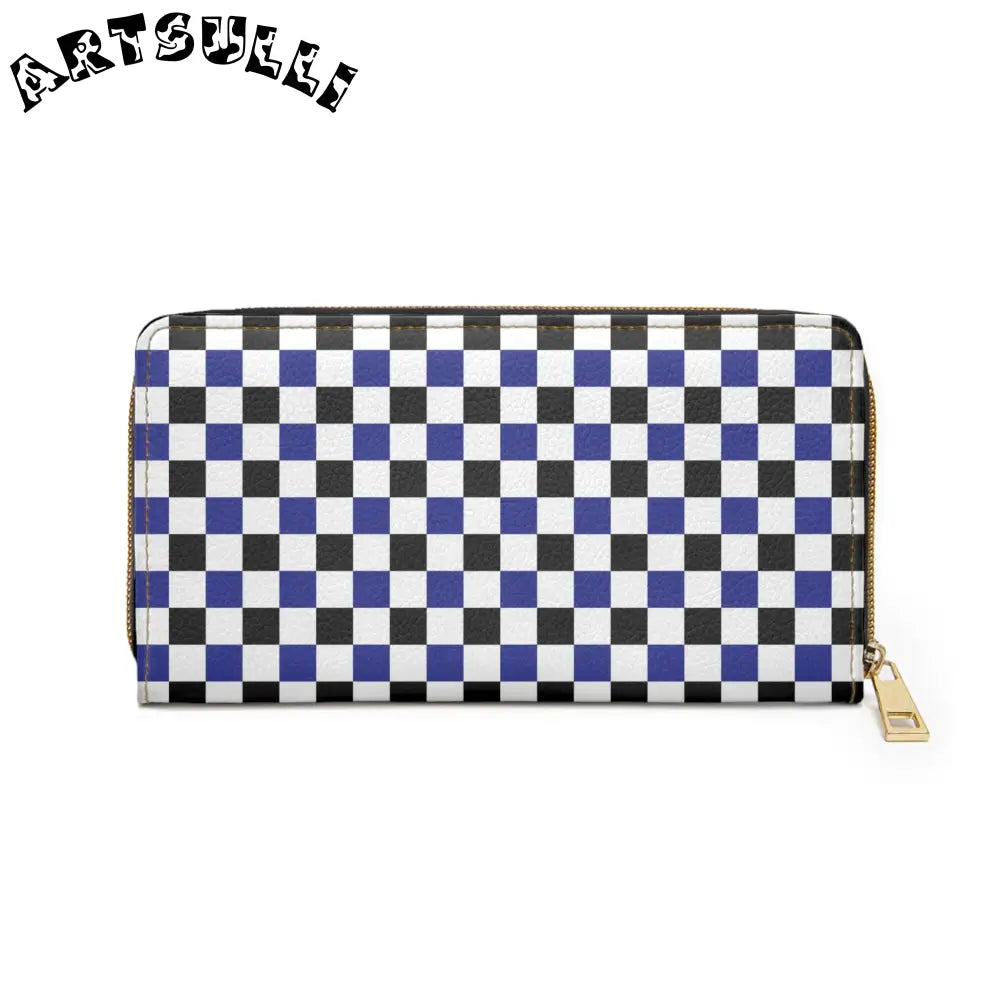 Checkerboard Personalized Wallet for Credit Cards, Artsulli - Art is Long, Life is Short, Accessories, , , , , , , 