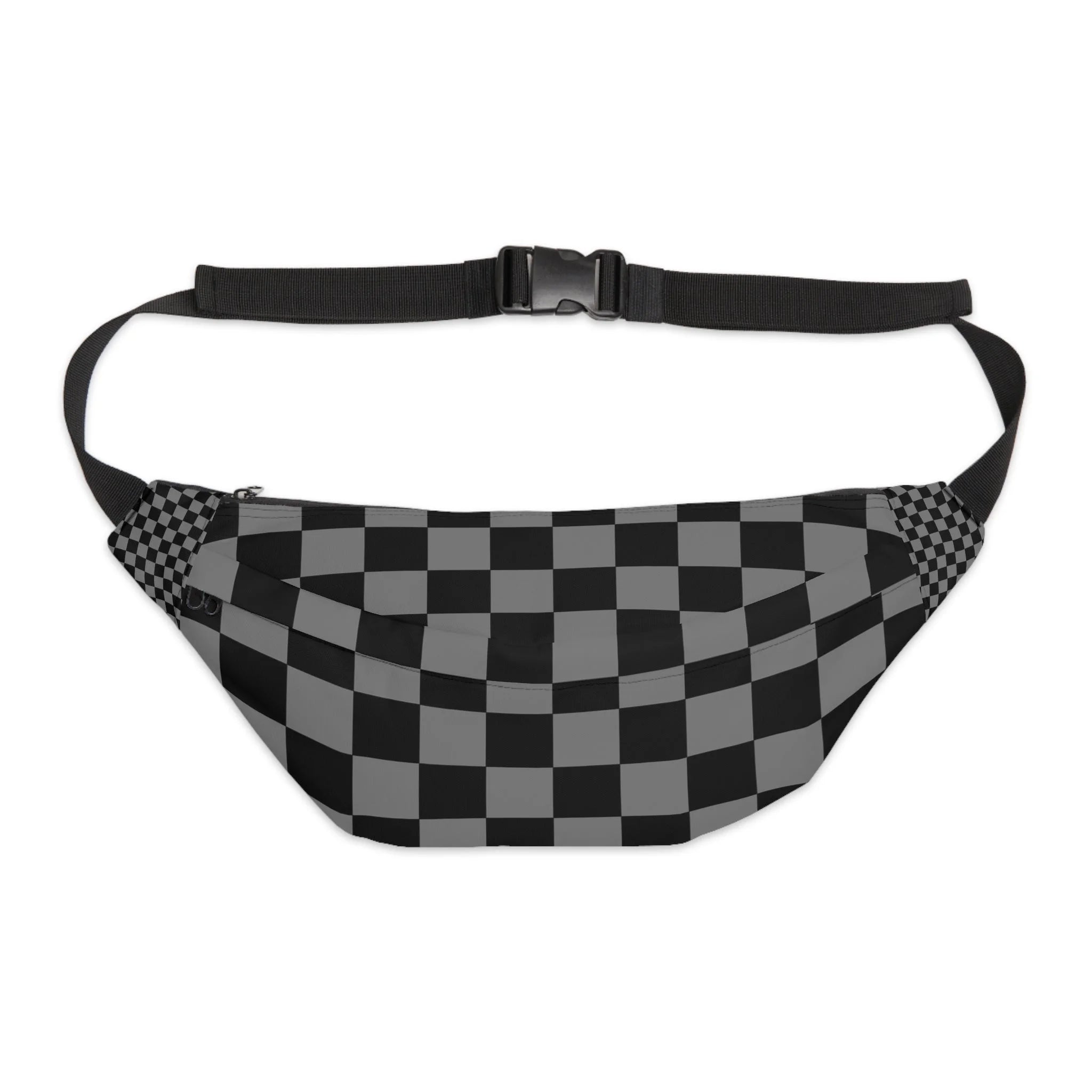 Checkerboard Utilitarian Fanny Pack, Artsulli - Art is Long, Life is Short, Bags, Size, 8" × 9" × 4'', , , , , 11494904625127297460