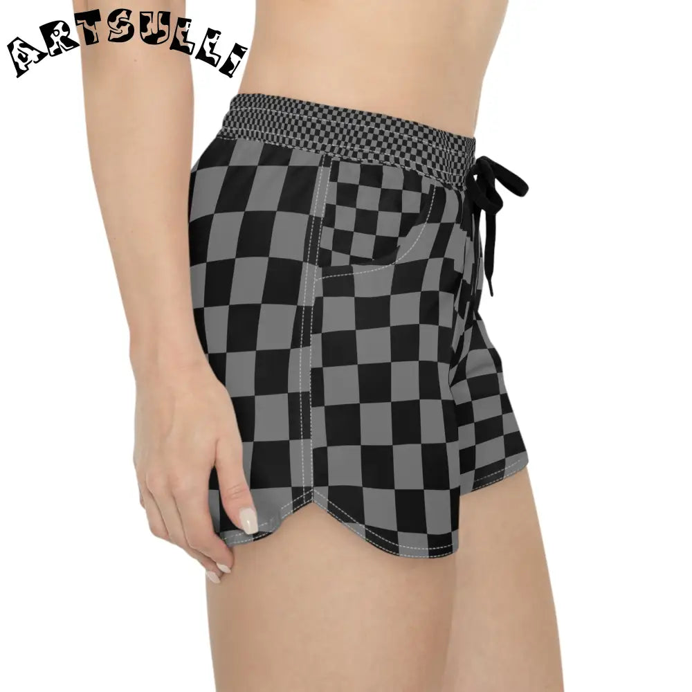 Checkered Athletic Shorts that Embody Comfort, Artsulli - Art is Long, Life is Short, All Over Prints, , , , , , , 
