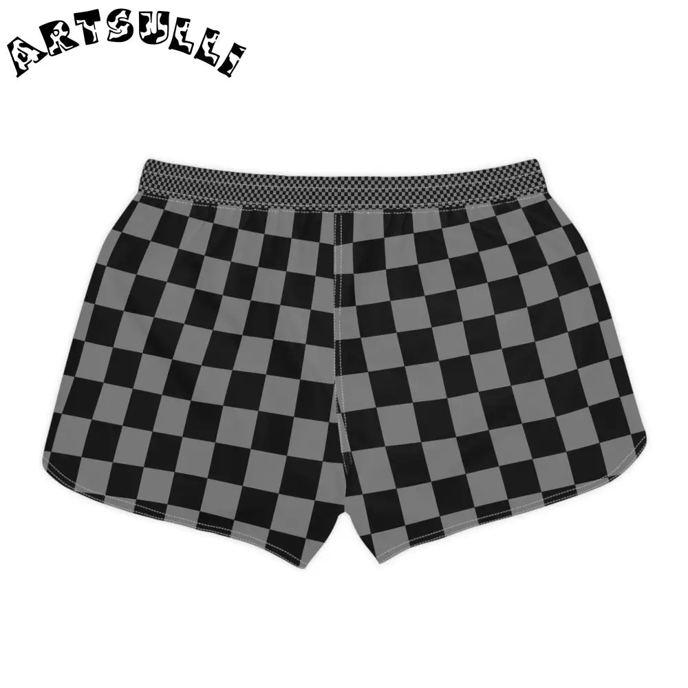 Checkered Athletic Shorts that Embody Comfort, Artsulli - Art is Long, Life is Short, All Over Prints, , , , , , , 