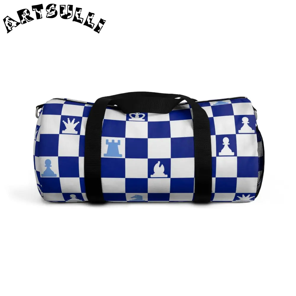 JAKKOUTTHEBXX Checkered Chess Duffel Bag Displays Mobile Storage 2025