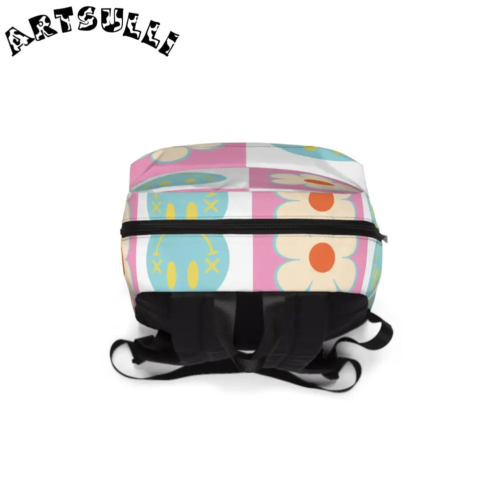 JAKKOUTTHEBXX Checkered Floral Backpack with Durable Construction 2025