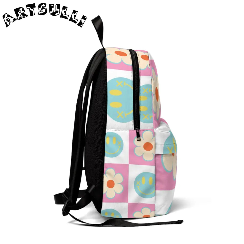 JAKKOUTTHEBXX Checkered Floral Backpack with Durable Construction 2025
