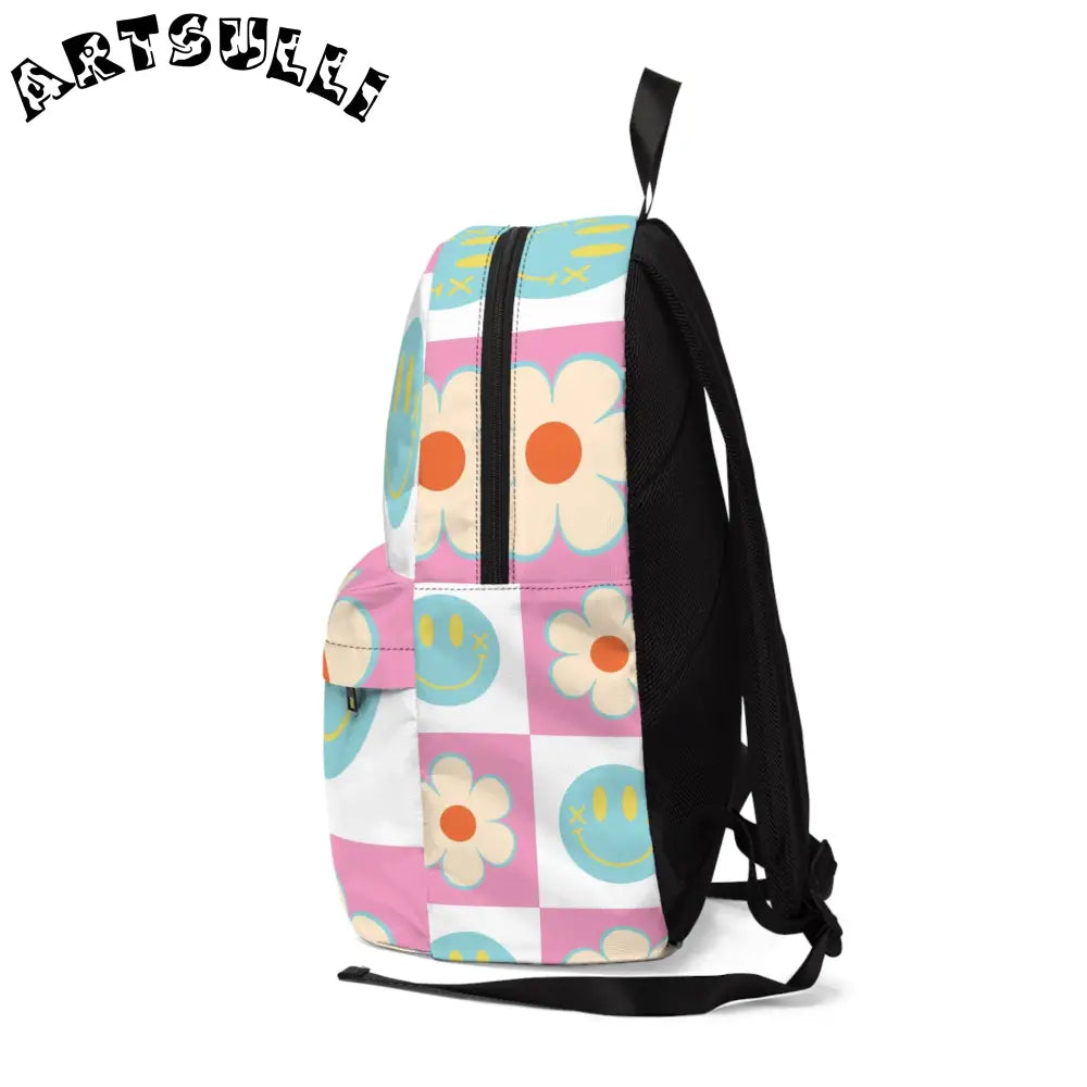 JAKKOUTTHEBXX Checkered Floral Backpack with Durable Construction 2025