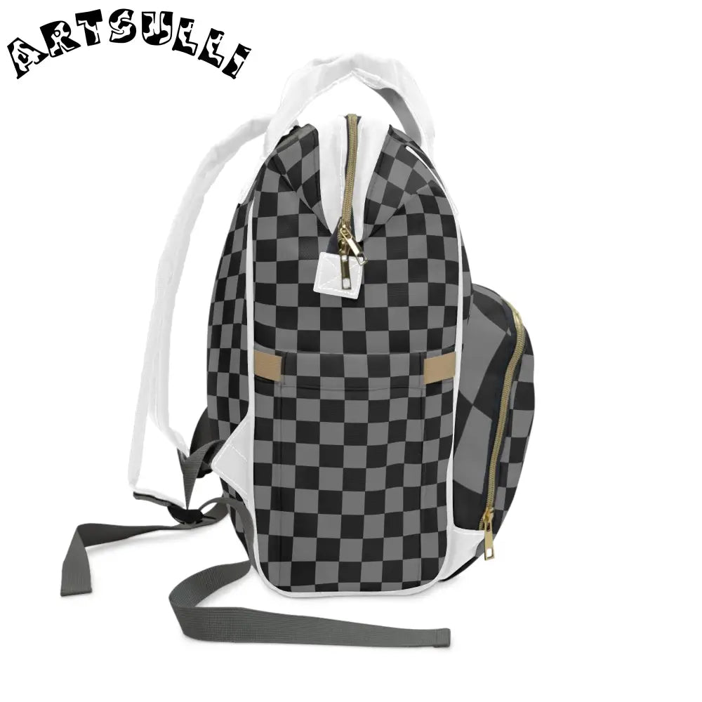 JAKKOUTTHEBXX Checkered Multi-Purpose Diaper Backpack 2025