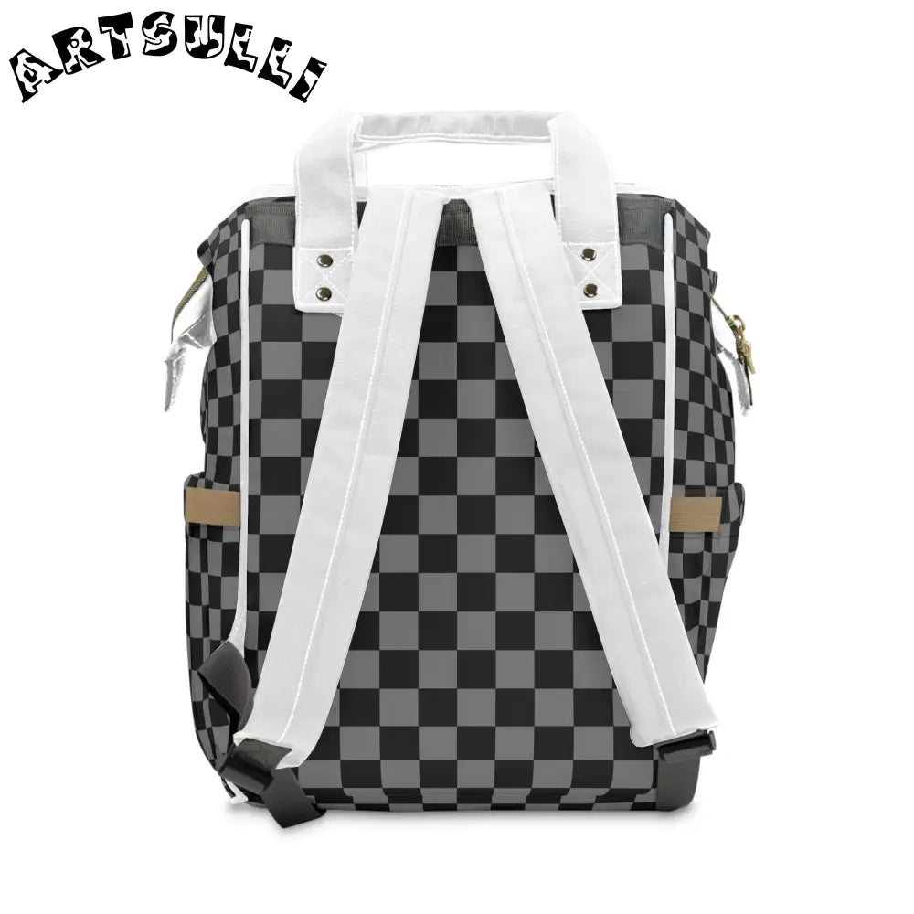 JAKKOUTTHEBXX Checkered Multi-Purpose Diaper Backpack 2025