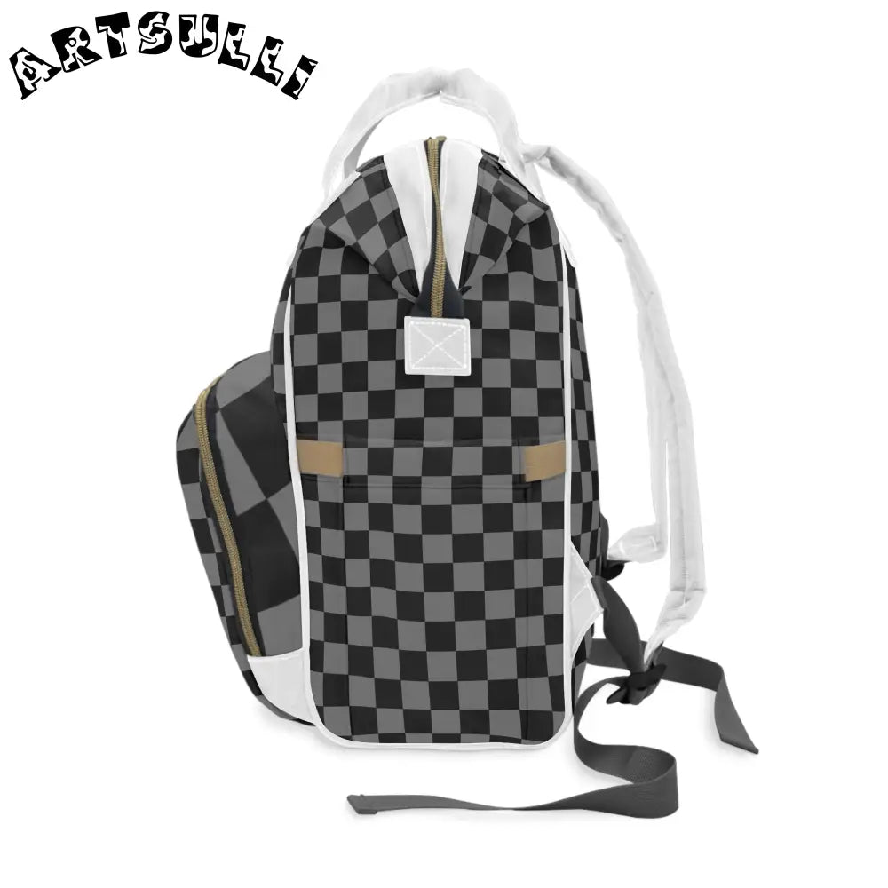JAKKOUTTHEBXX Checkered Multi-Purpose Diaper Backpack 2025