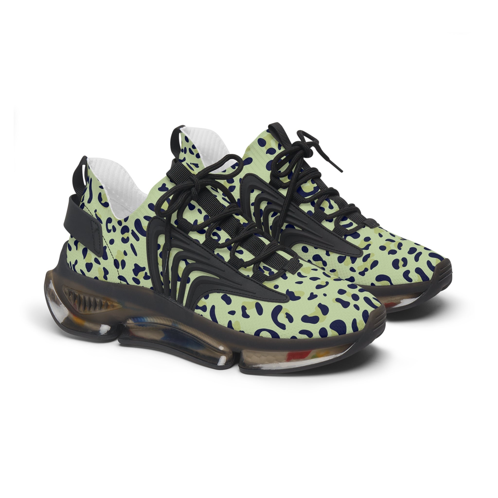 Cheetah Print Clear Sole Mesh Sneakers, Artsulli - Art is Long, Life is Short, Shoes, Color, Black sole, Size, US 5.5, , , 82088030492639234768