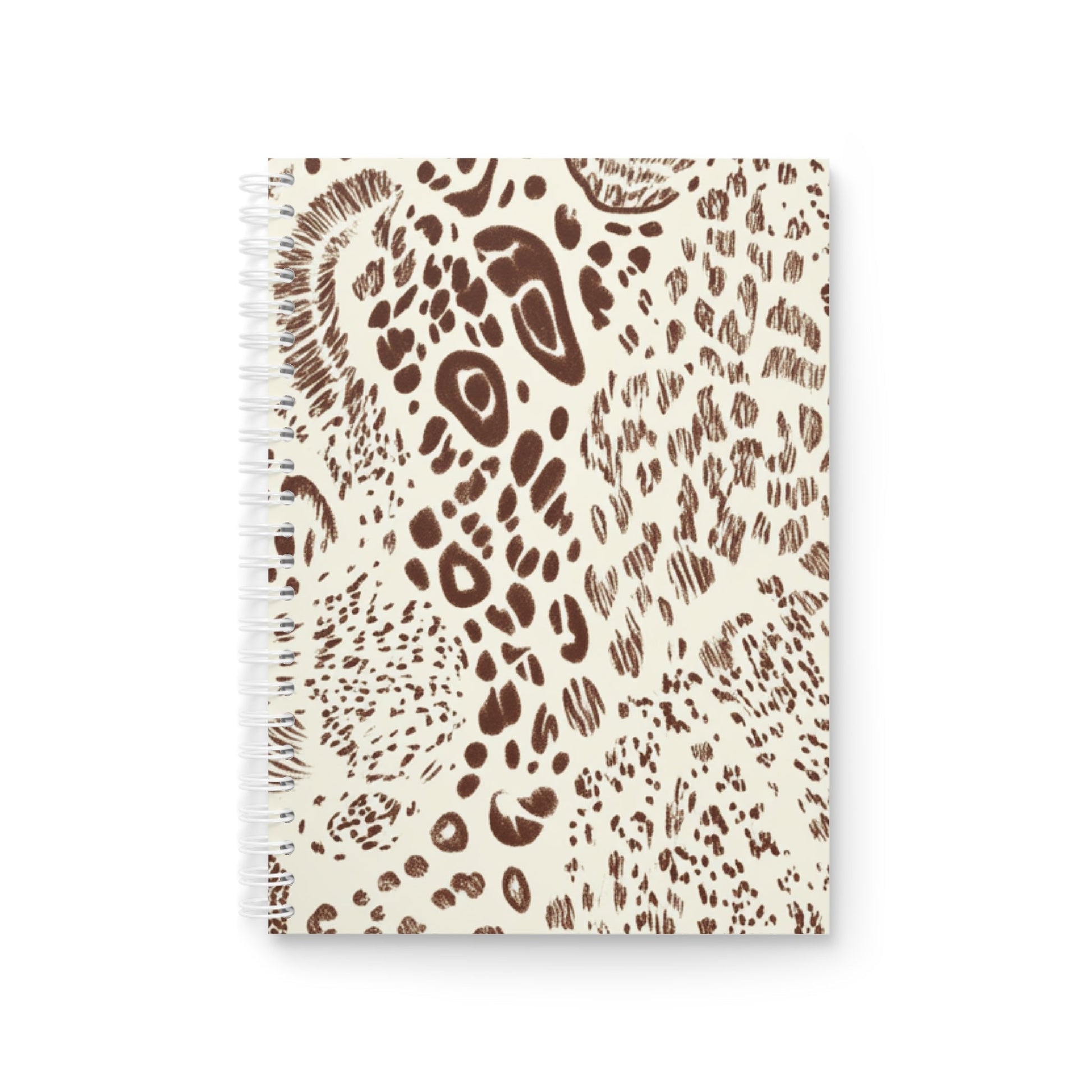 Printify Cheetah Print Wide-Ruled Spiral Notebook 2025