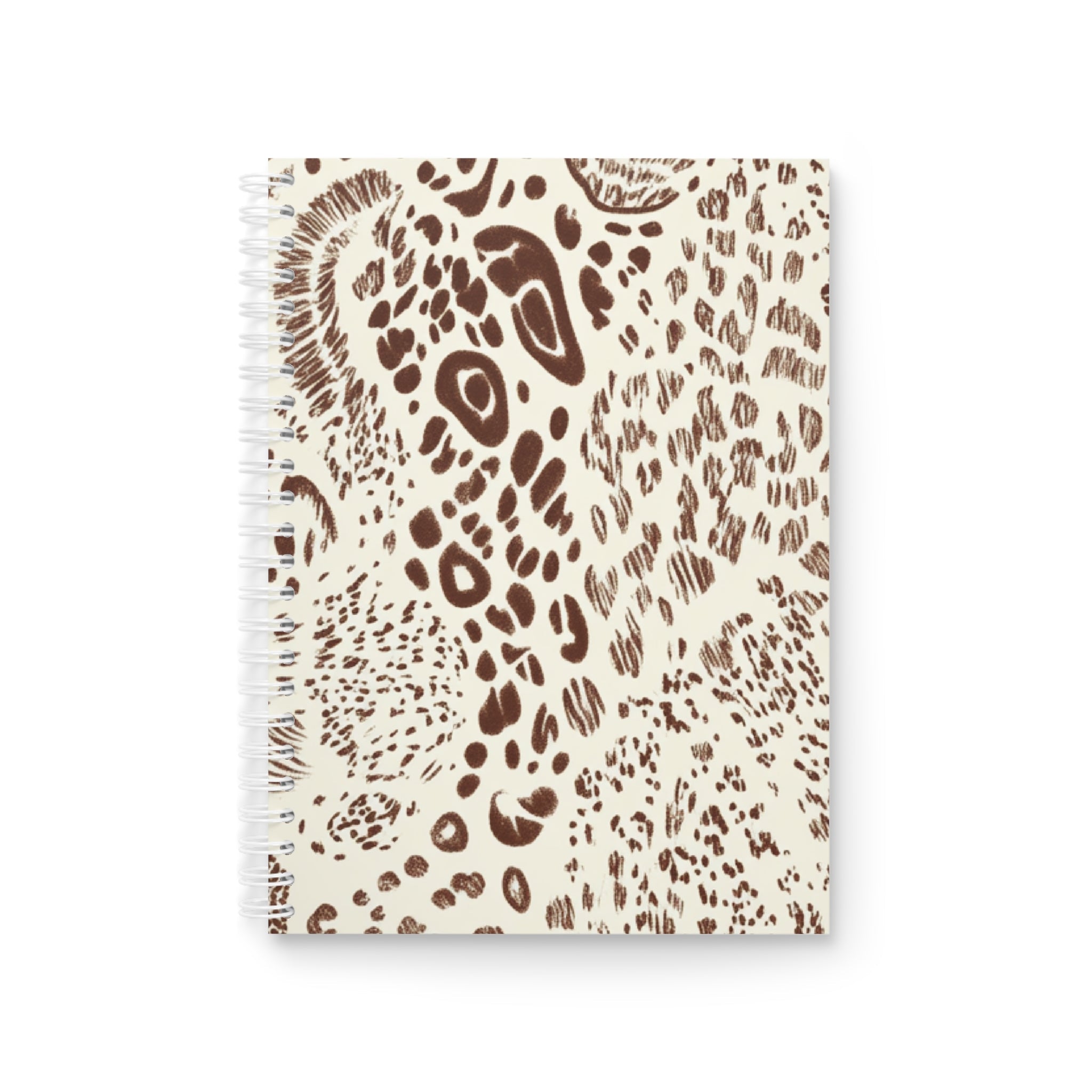 Printify Cheetah Print Wide-Ruled Spiral Notebook 2025