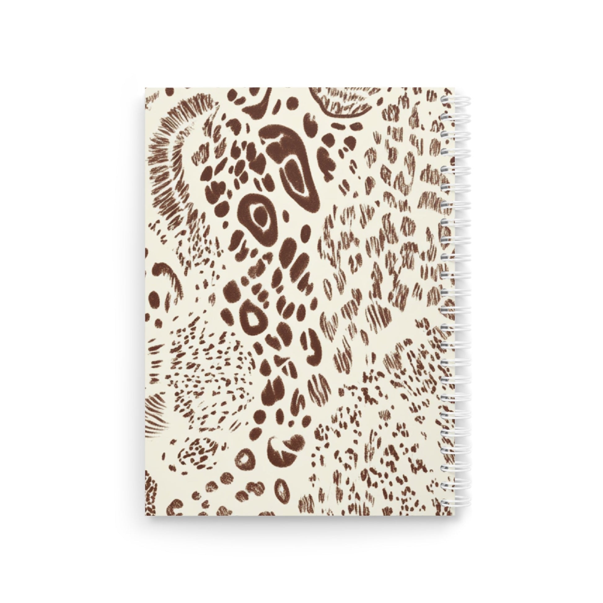 Printify Cheetah Print Wide-Ruled Spiral Notebook 2025