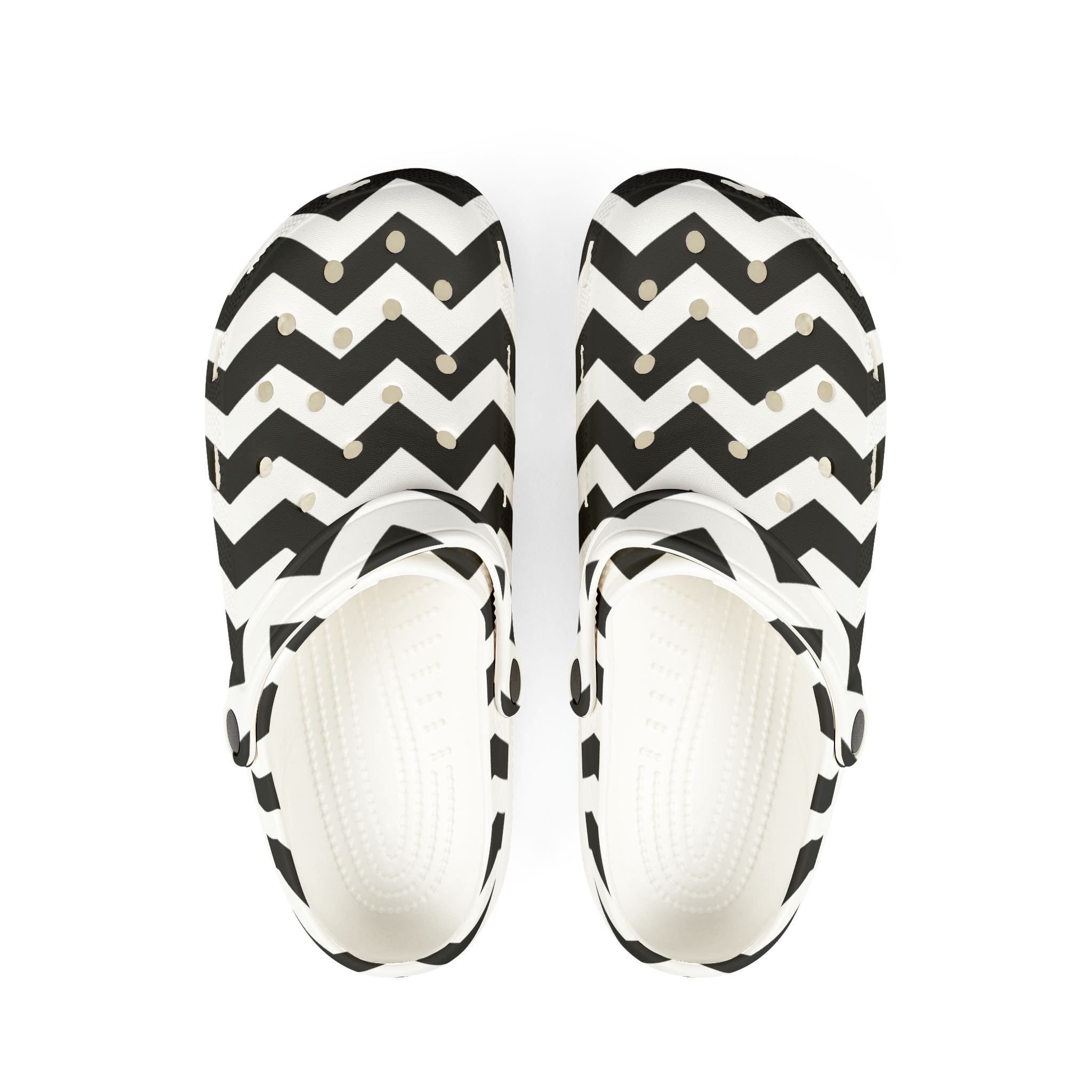 Printify Chevron Polka Dot EVA Foam Clogs 2025