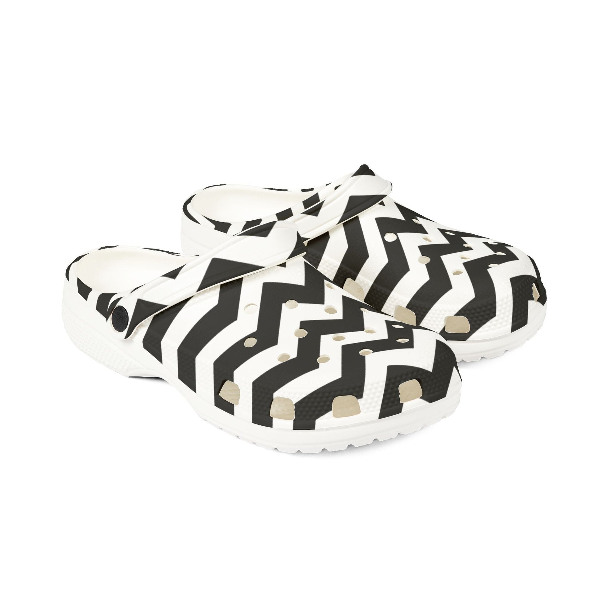 Chevron Polka Dot EVA Foam Clogs, Artsulli - Art is Long, Life is Short, Shoes, , , , , , , 