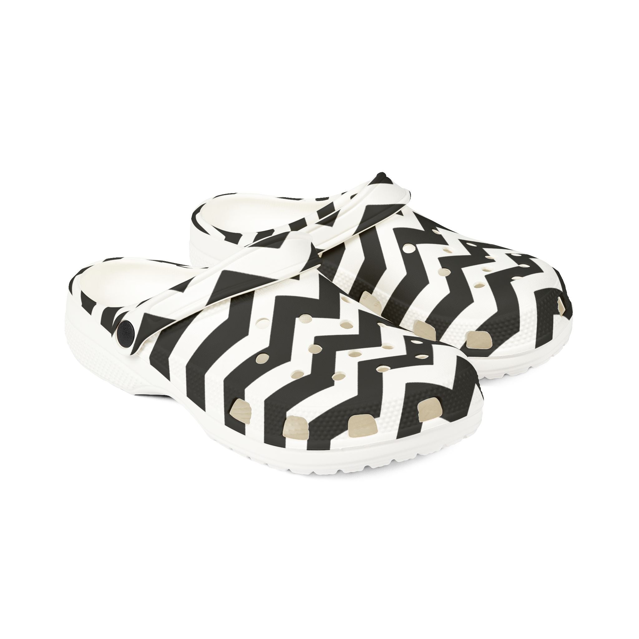 Chevron Polka Dot EVA Foam Clogs, Artsulli - Art is Long, Life is Short, Shoes, , , , , , , 