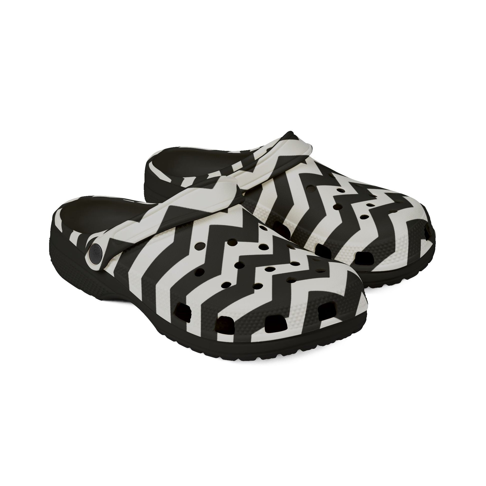 Chevron Polka Dot EVA Foam Clogs, Artsulli - Art is Long, Life is Short, Shoes, , , , , , , 