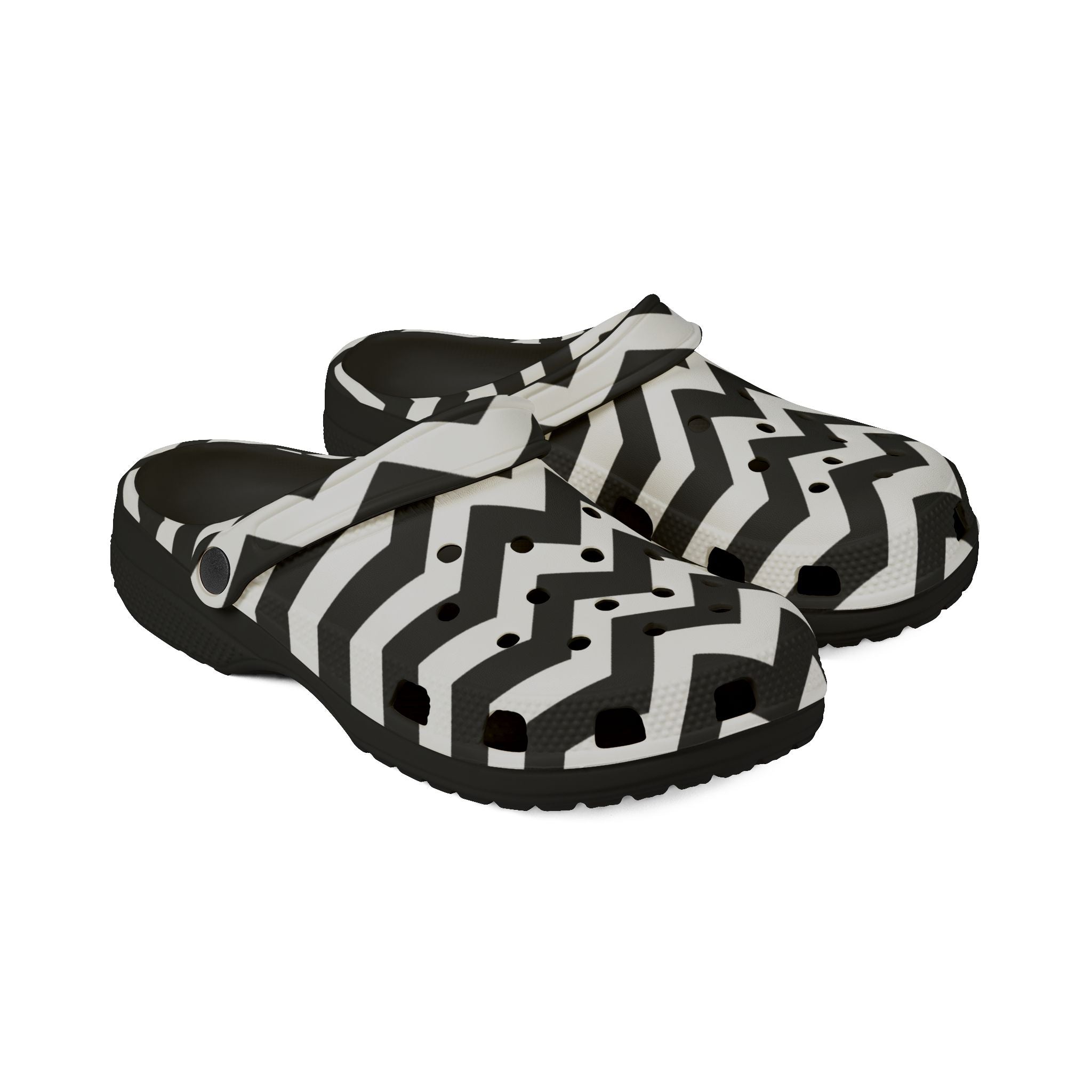 Chevron Polka Dot EVA Foam Clogs, Artsulli - Art is Long, Life is Short, Shoes, , , , , , , 