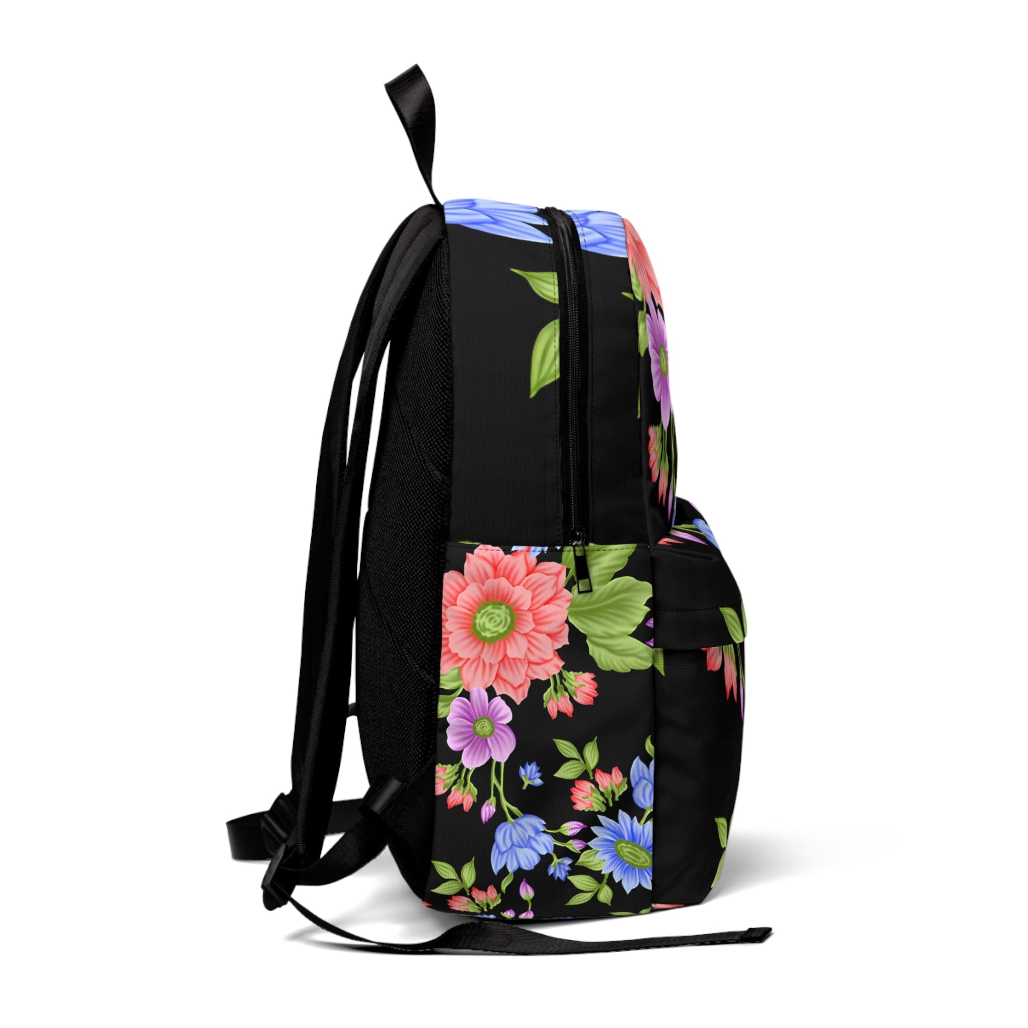 Classic Black Floral Backpack, Artsulli - Art is Long, Life is Short, Bags, , , , , , , 