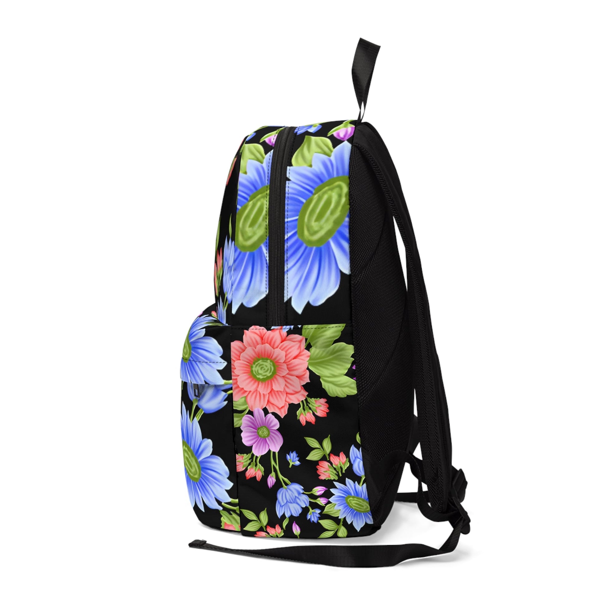 Classic Black Floral Backpack, Artsulli - Art is Long, Life is Short, Bags, , , , , , , 