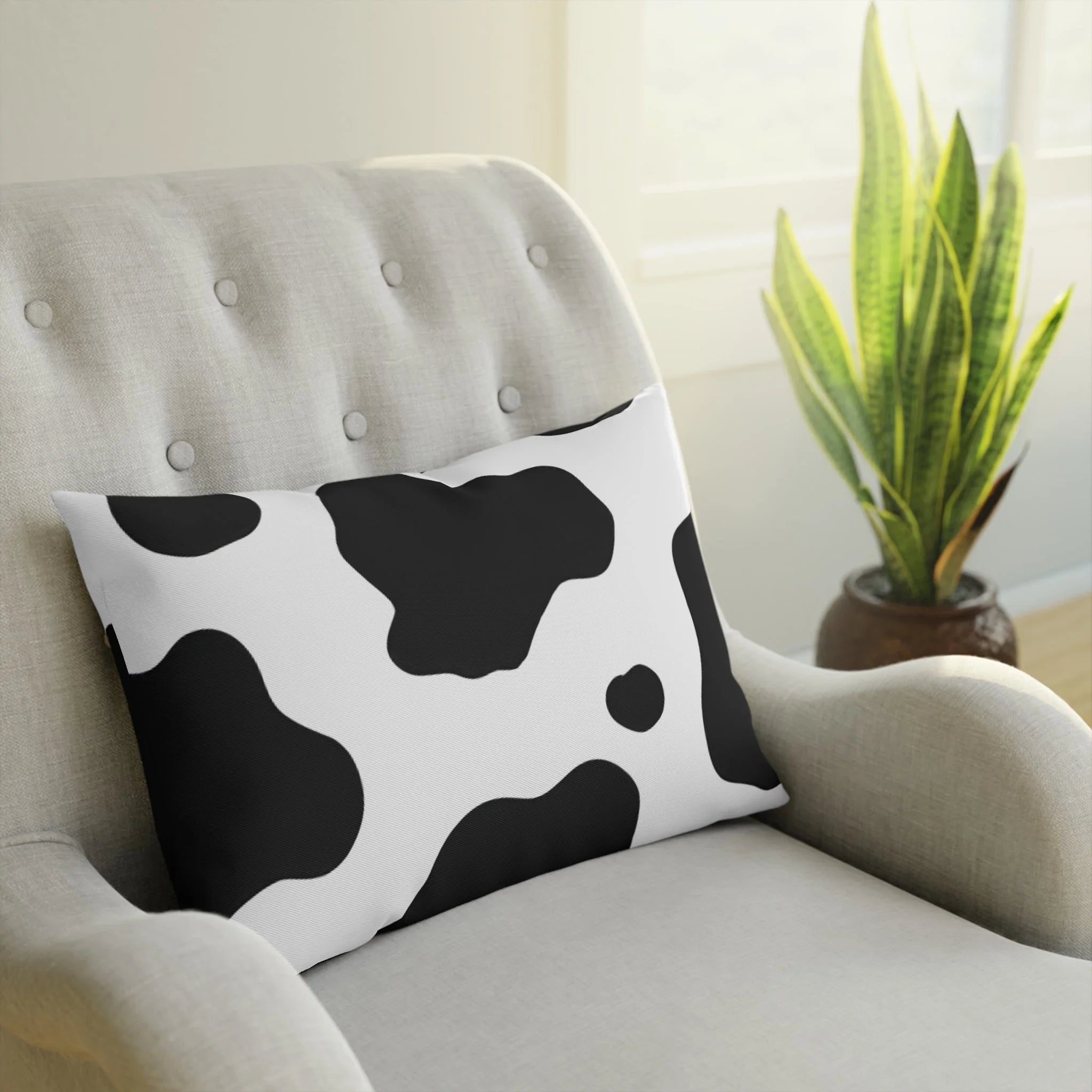 Classic Cow Print Throw Pillow, Artsulli - Art is Long, Life is Short, Home Decor, , , , , , , 