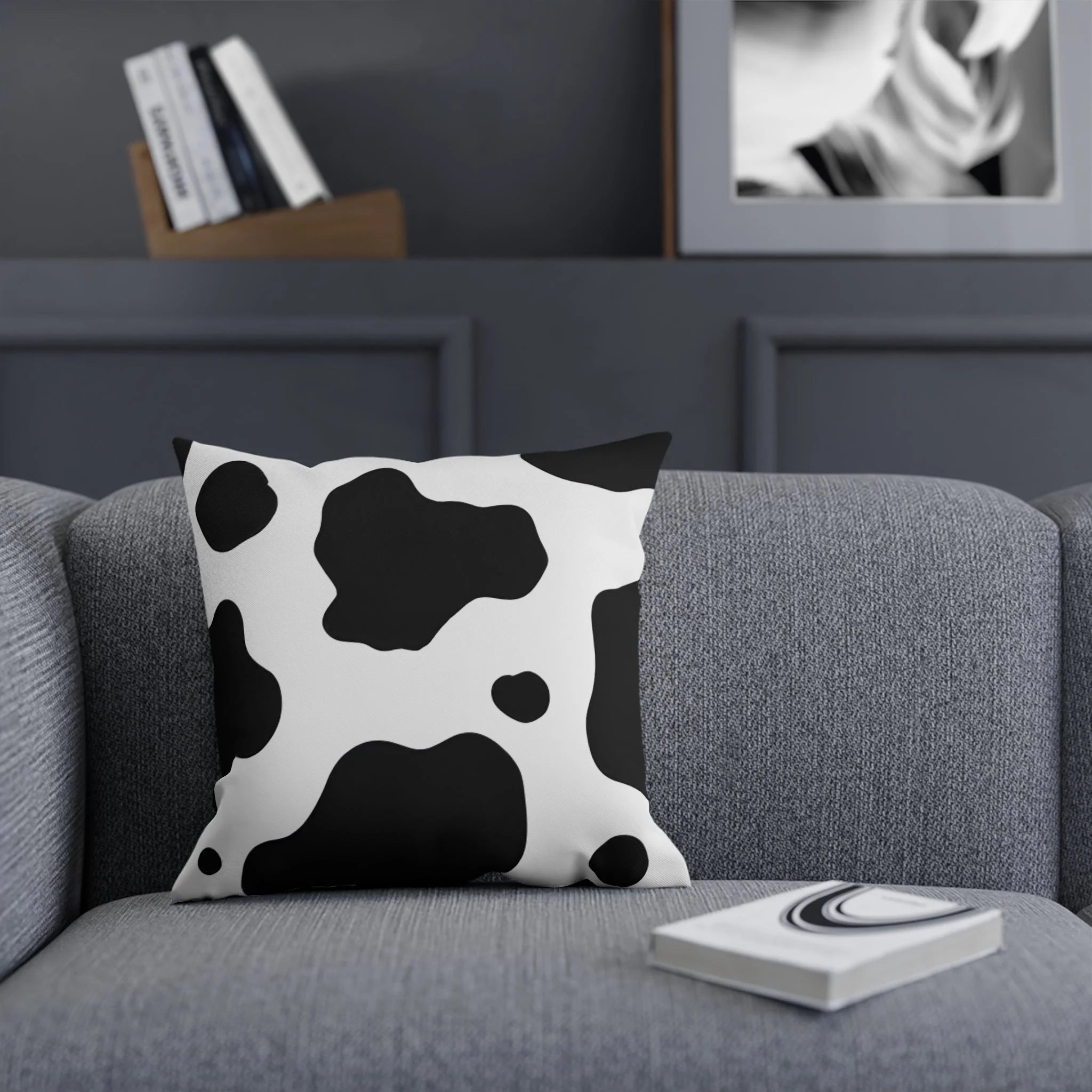 Classic Cow Print Throw Pillow, Artsulli - Art is Long, Life is Short, Home Decor, , , , , , , 