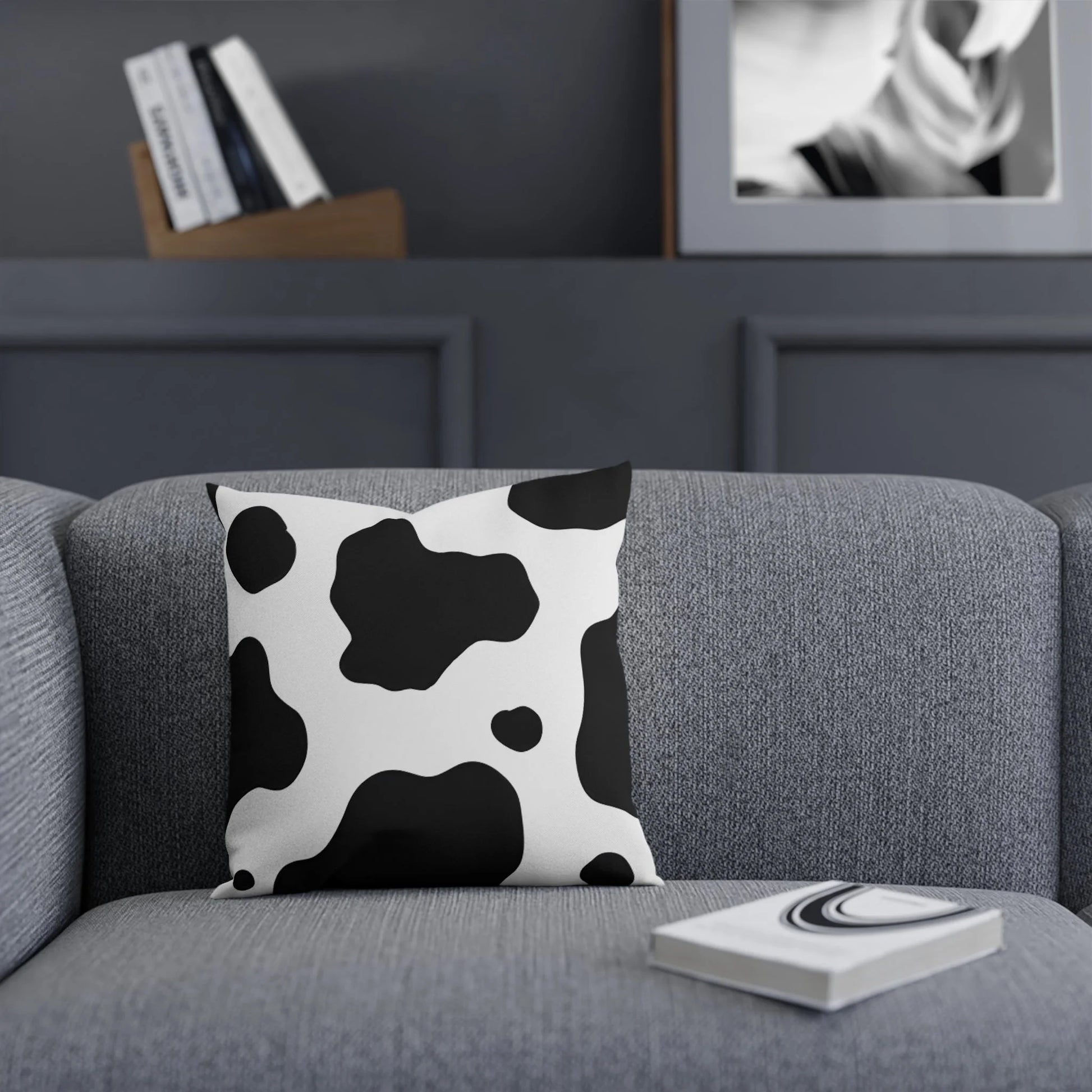 Classic Cow Print Throw Pillow, Artsulli - Art is Long, Life is Short, Home Decor, , , , , , , 
