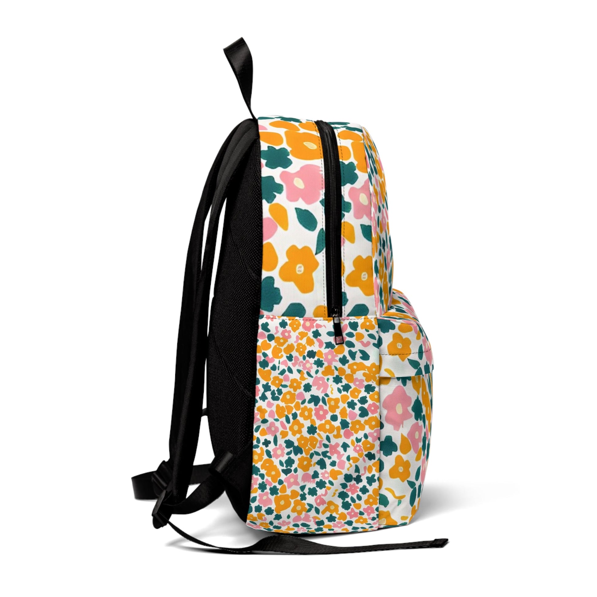 Classic Floral Print Backpack, Artsulli - Art is Long, Life is Short, Bags, , , , , , , 