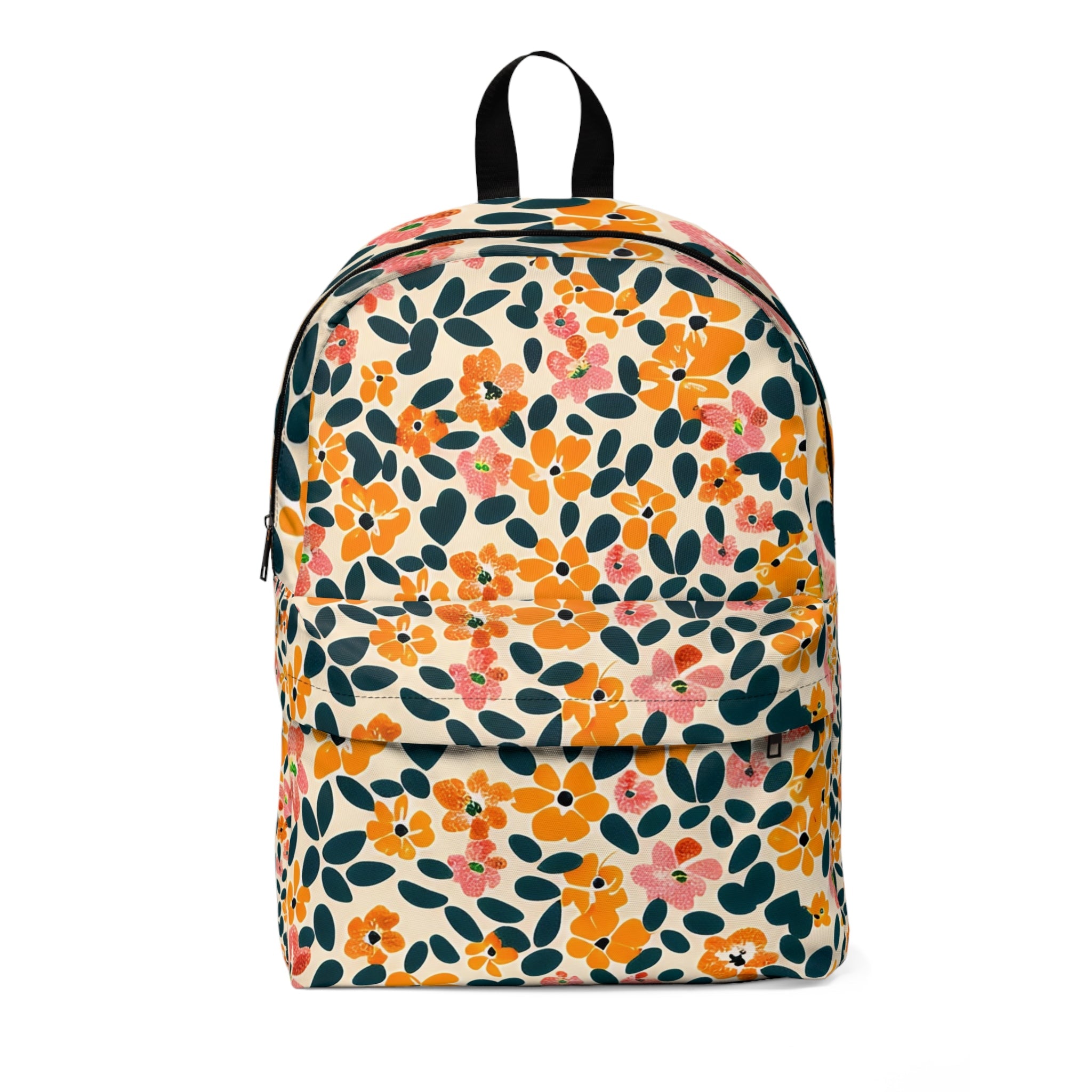 Classic Floral Print Backpack, Artsulli - Art is Long, Life is Short, Bags, Size, One size, , , , , 18990991317798665496