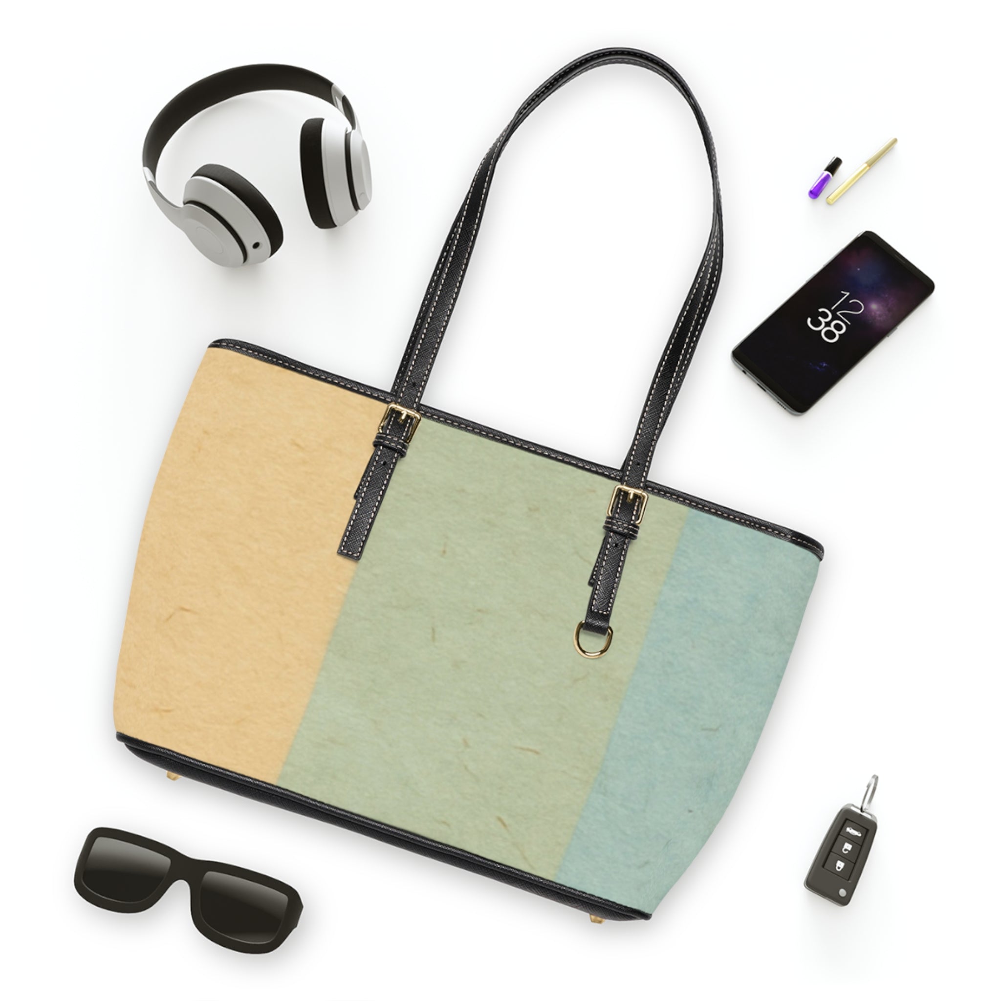 Printify Colorblock Vertical Stripe Shoulder Bag 2025