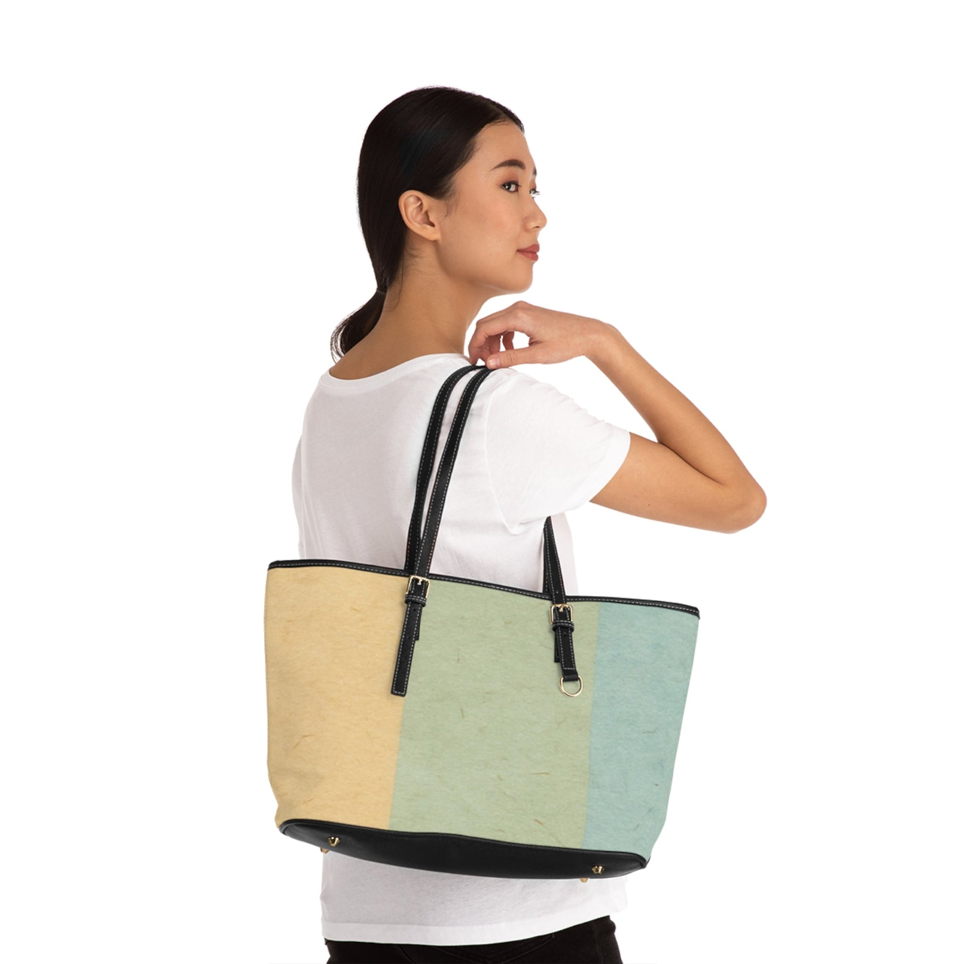 Printify Colorblock Vertical Stripe Shoulder Bag 2025