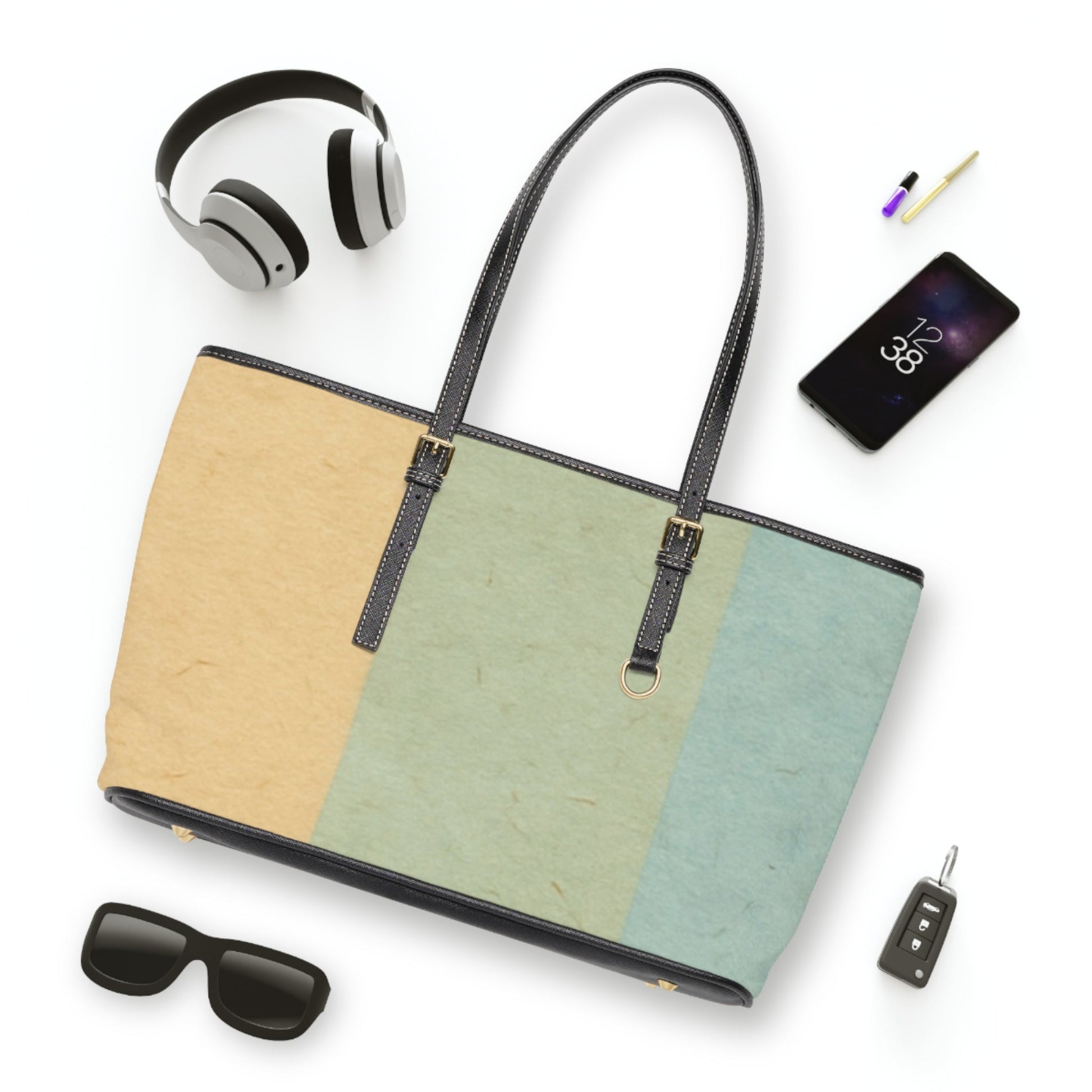 Printify Colorblock Vertical Stripe Shoulder Bag 2025