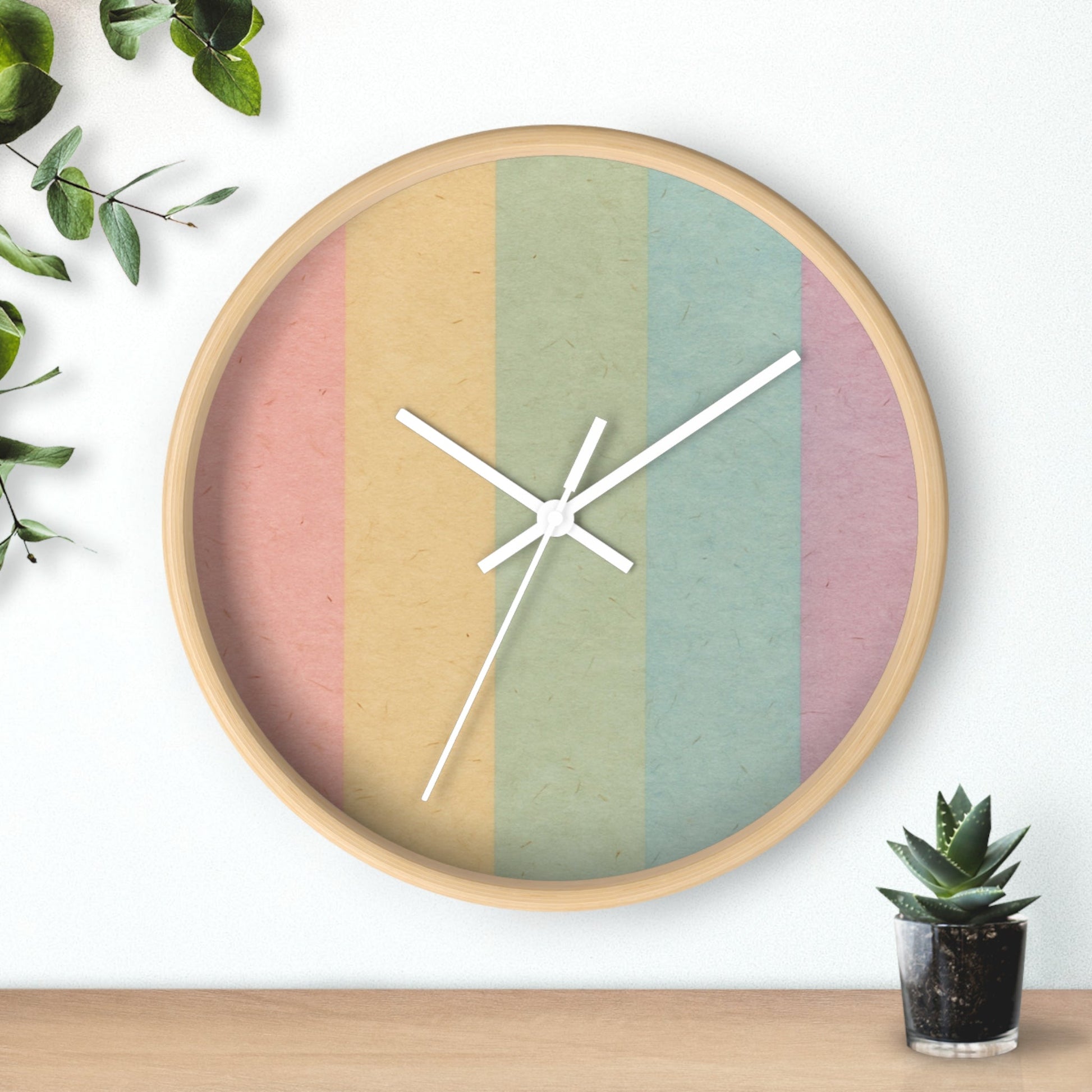 Colorblock Wall Clock, Artsulli - Art is Long, Life is Short, Home Decor, , , , , , , 