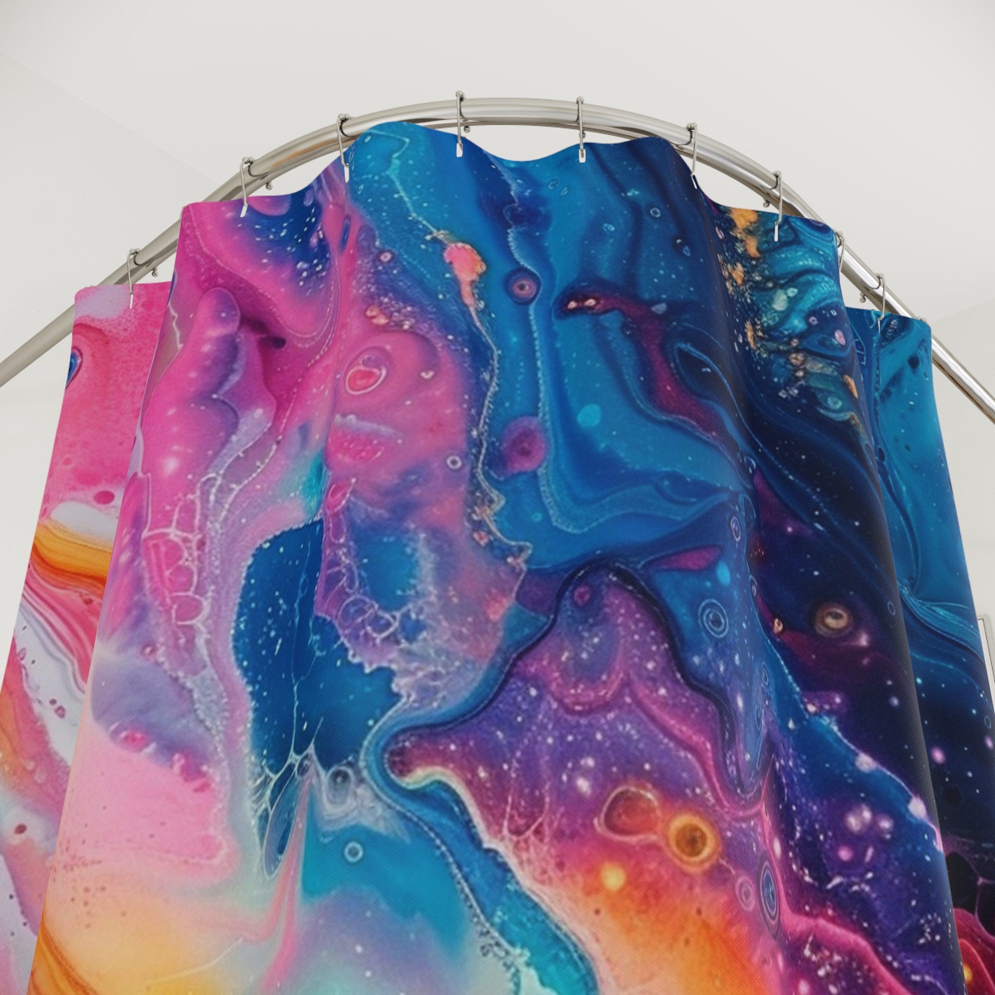 Colorful Abstract Art Shower Curtain, Artsulli - Art is Long, Life is Short, Home Decor, , , , , , , 
