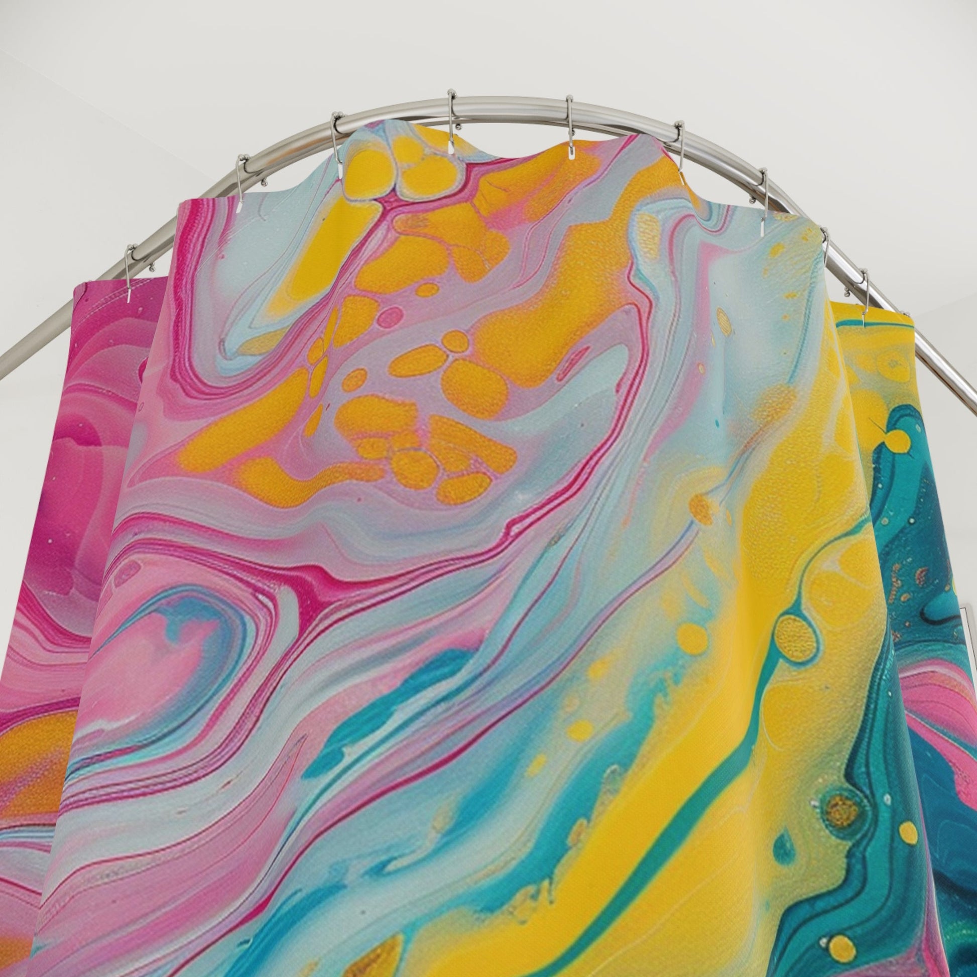 Colorful Abstract Art Shower Curtain, Artsulli - Art is Long, Life is Short, Home Decor, , , , , , , 