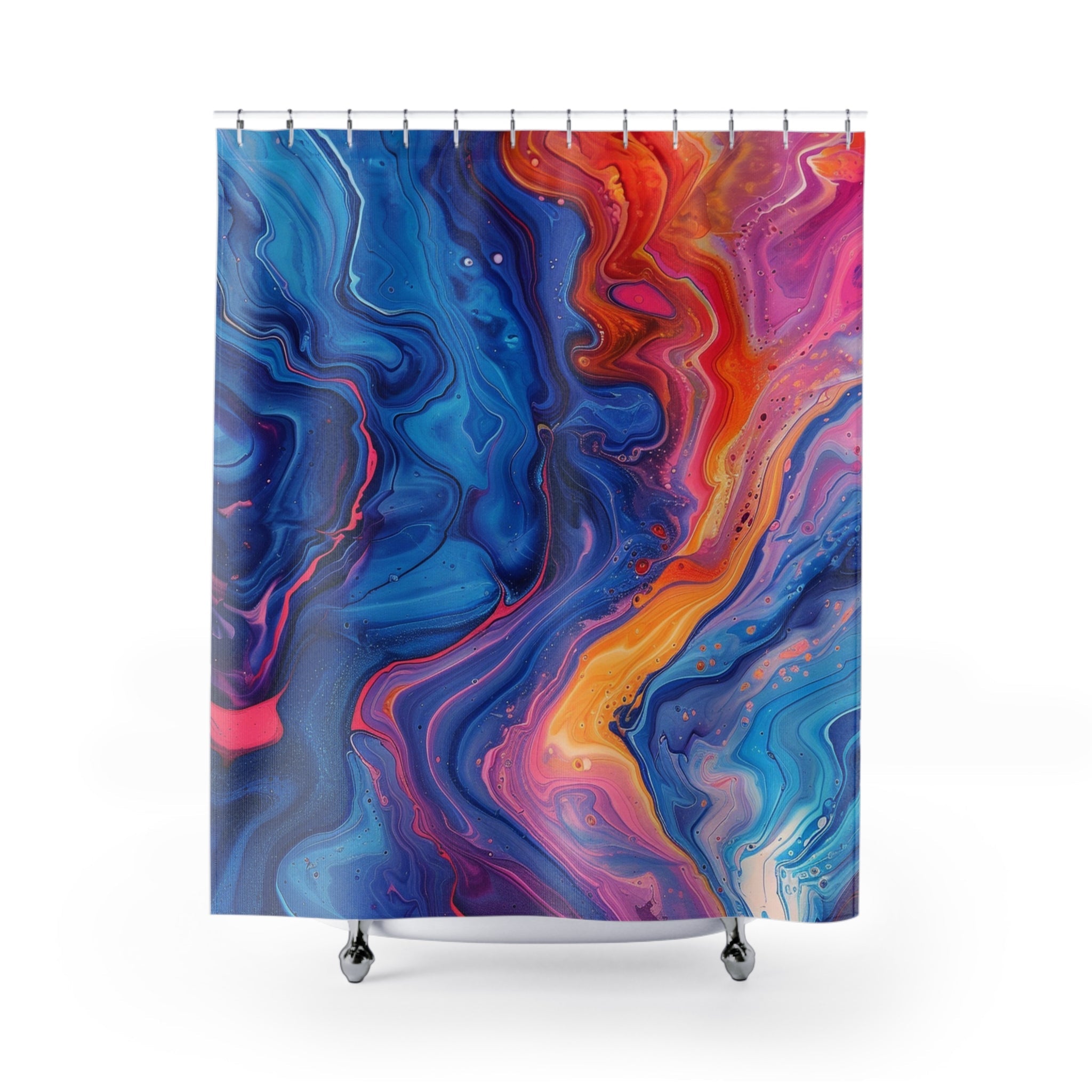 Colorful Abstract Art Shower Curtain, Artsulli - Art is Long, Life is Short, Home Decor, Size, 71" × 74", , , , , 41932311592384827692