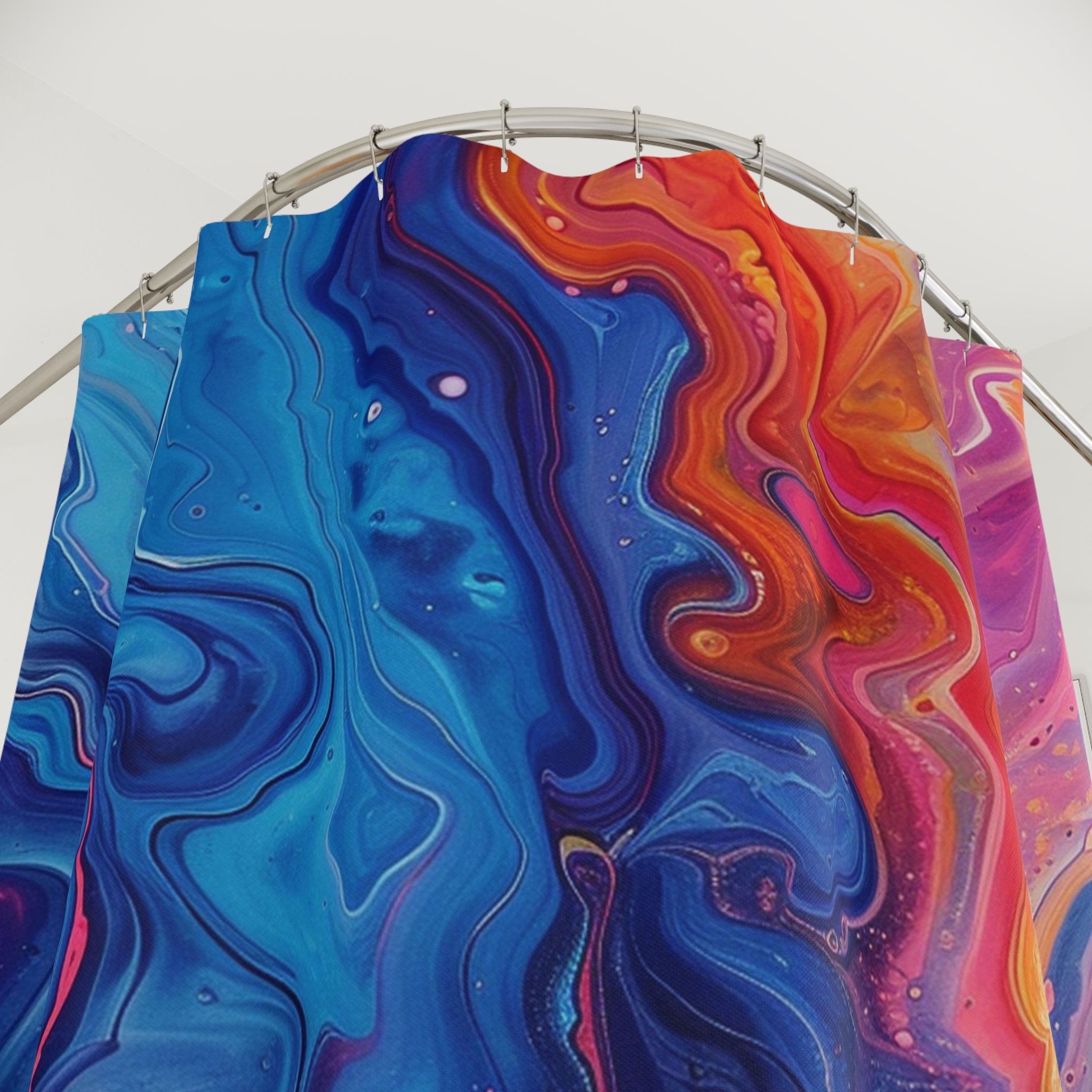 Colorful Abstract Art Shower Curtain, Artsulli - Art is Long, Life is Short, Home Decor, , , , , , , 